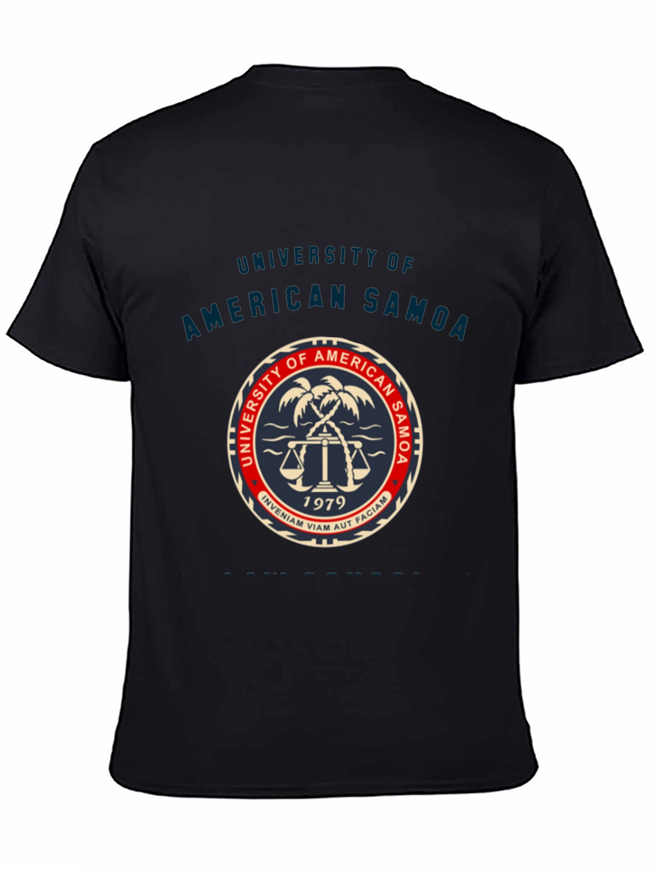 Black University of American Samoa Novelty T-Shirt view 4