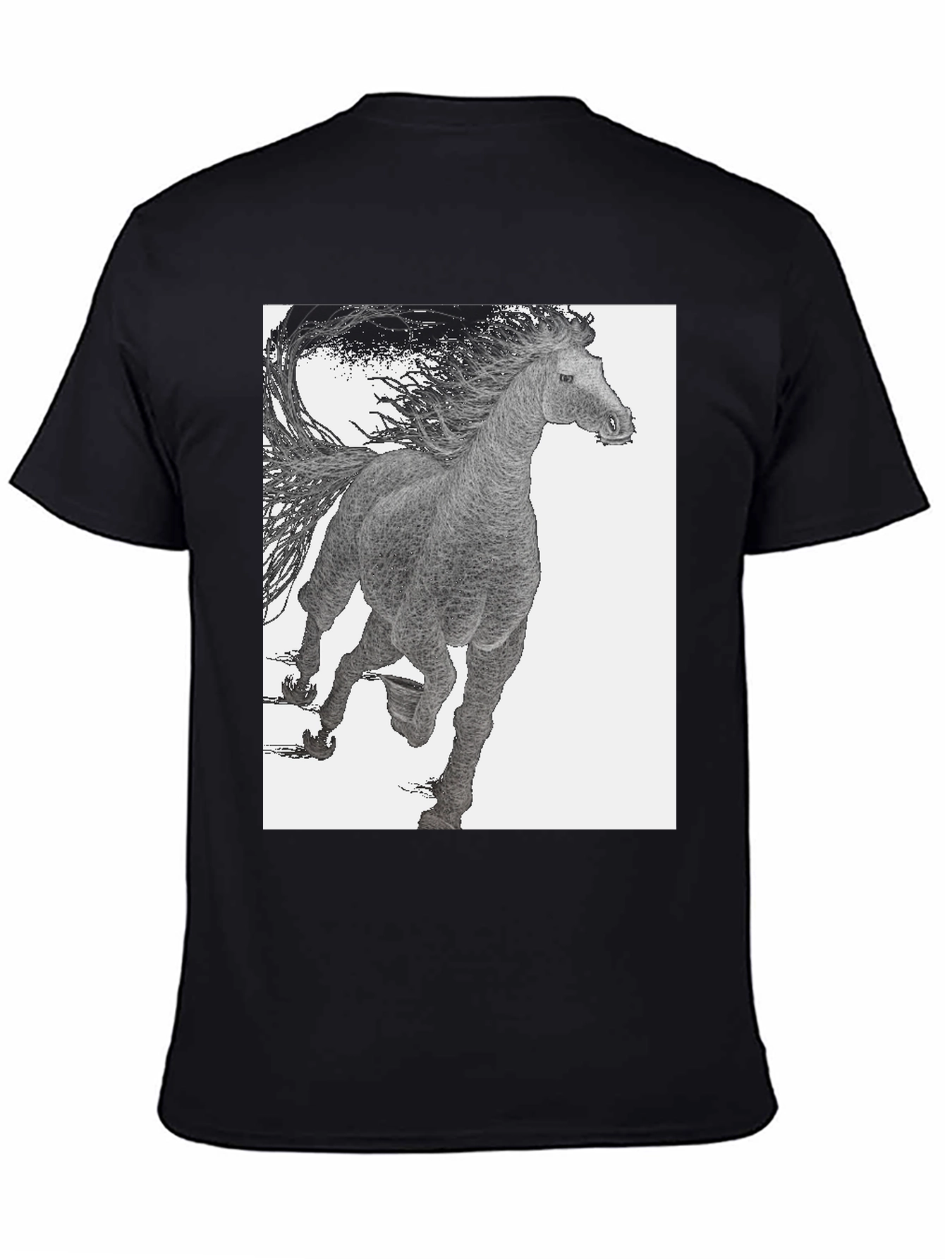 Black Black Horse Graphic Tee view 4