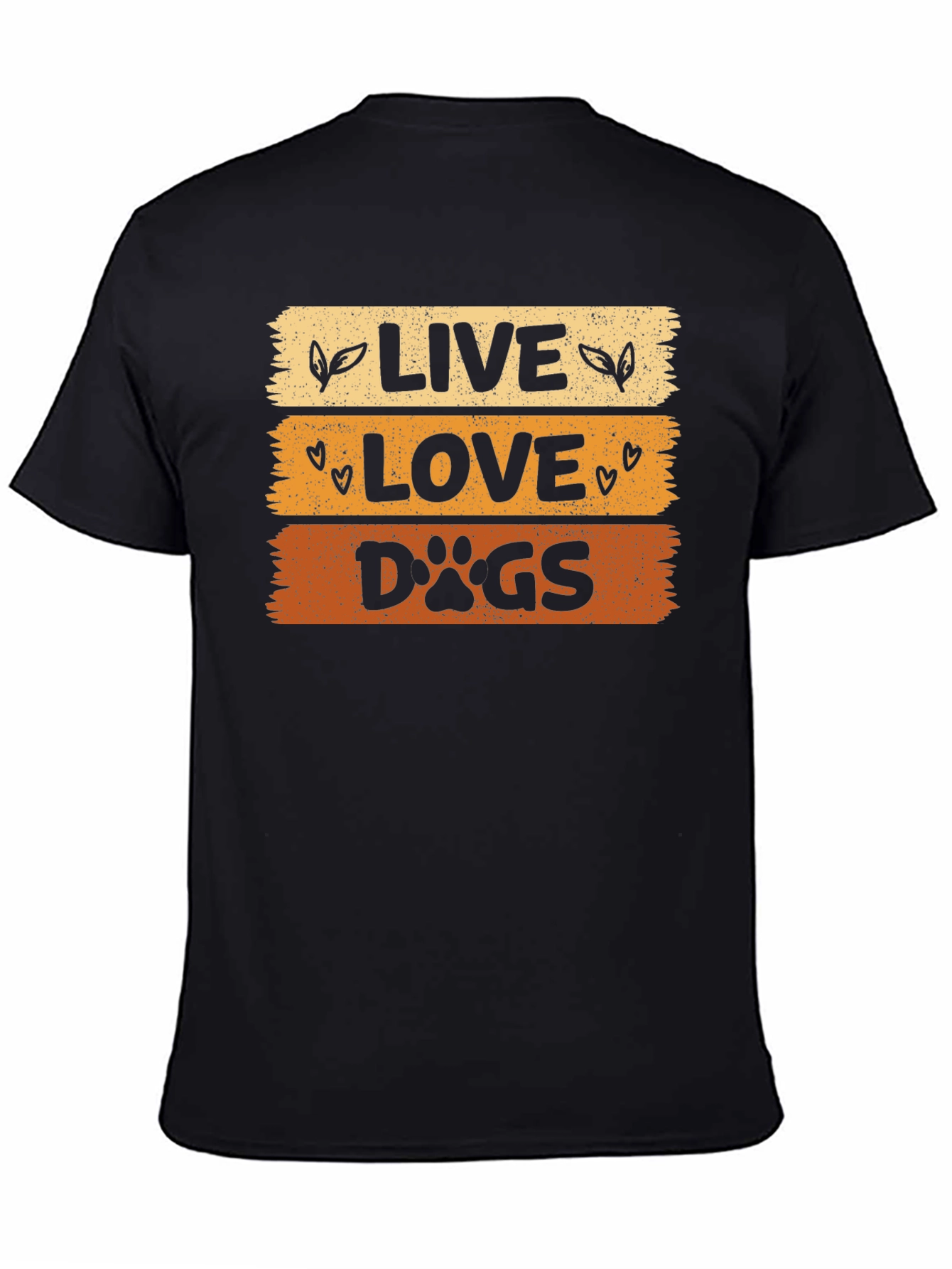 Black Live Love Dogs T-Shirt - Stylish Pet Lover Tee view 4