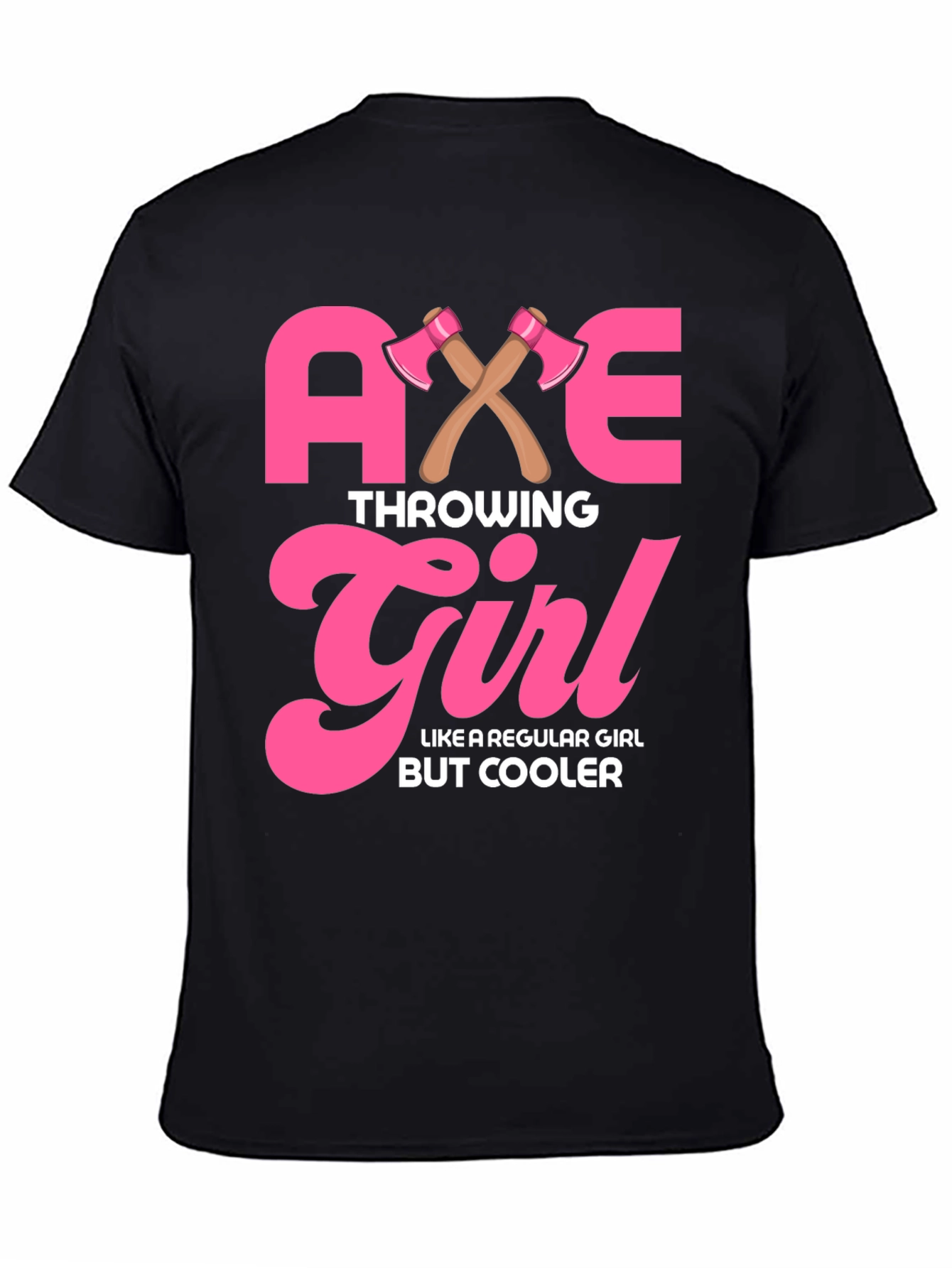 Black Axe Throwing Girl Graphic T-Shirt view 4