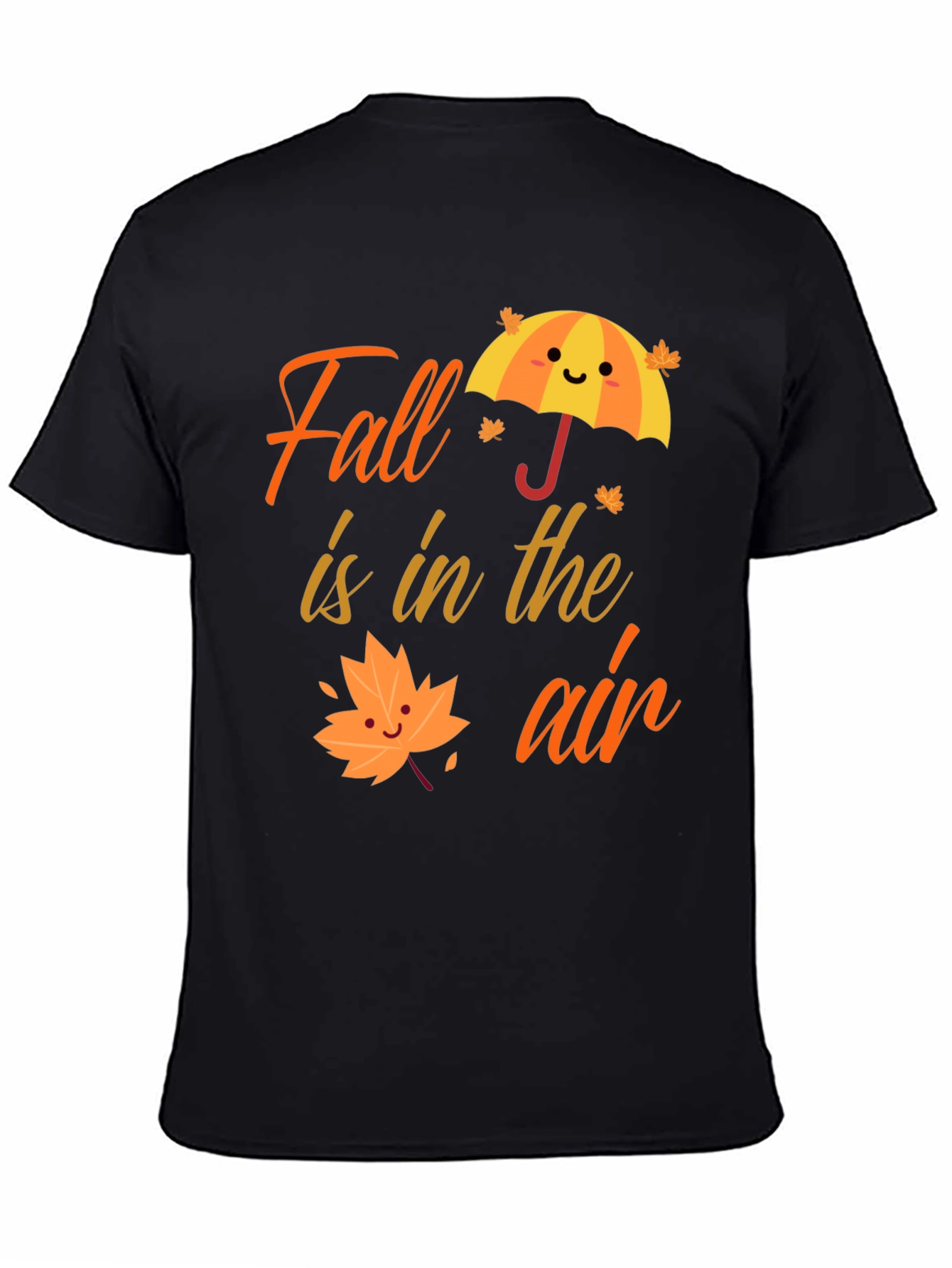 Black Fall is in the Air Graphic T-Shirt view 4