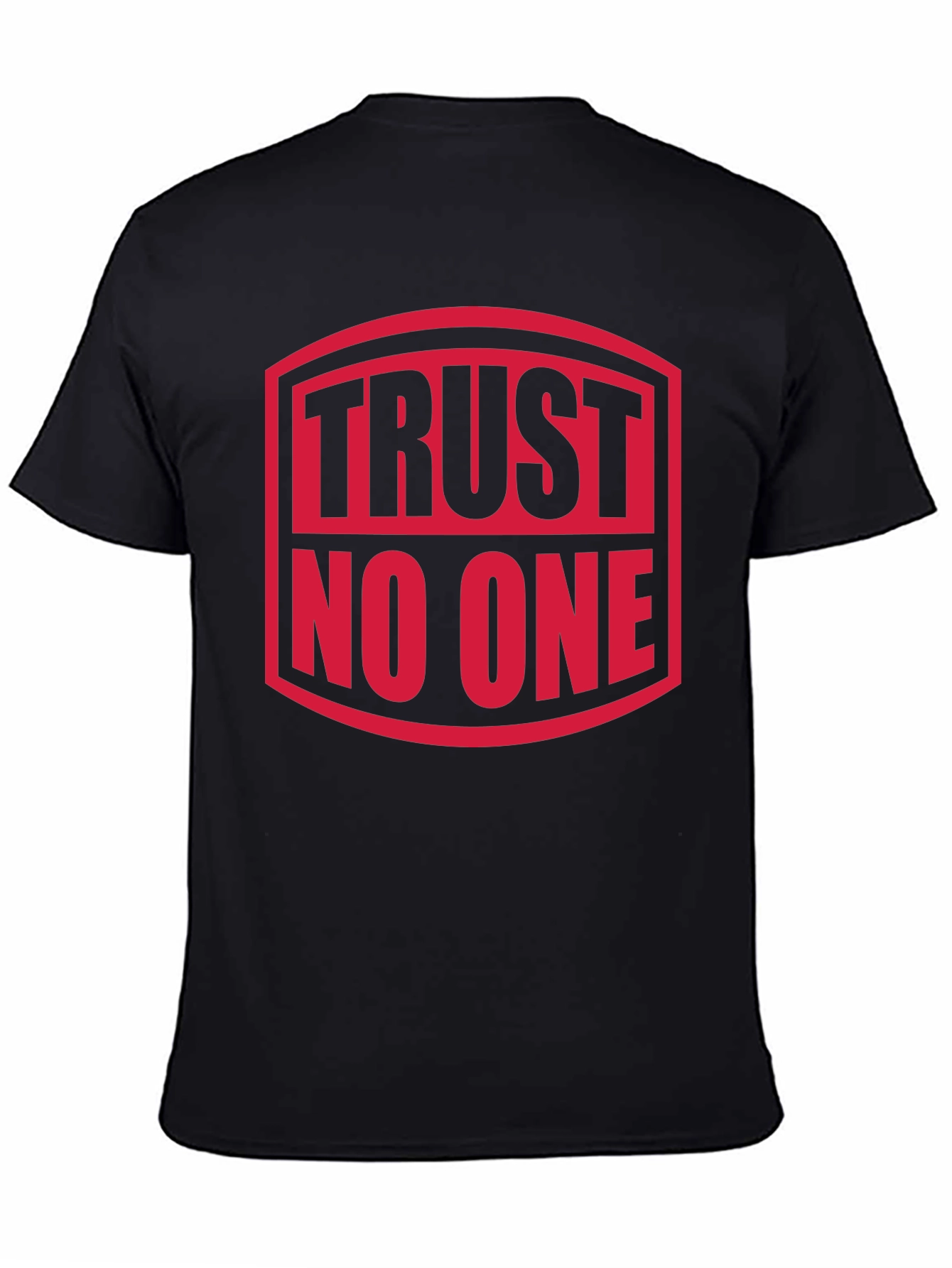 Black Trust No One Graphic Tee - Black view 4