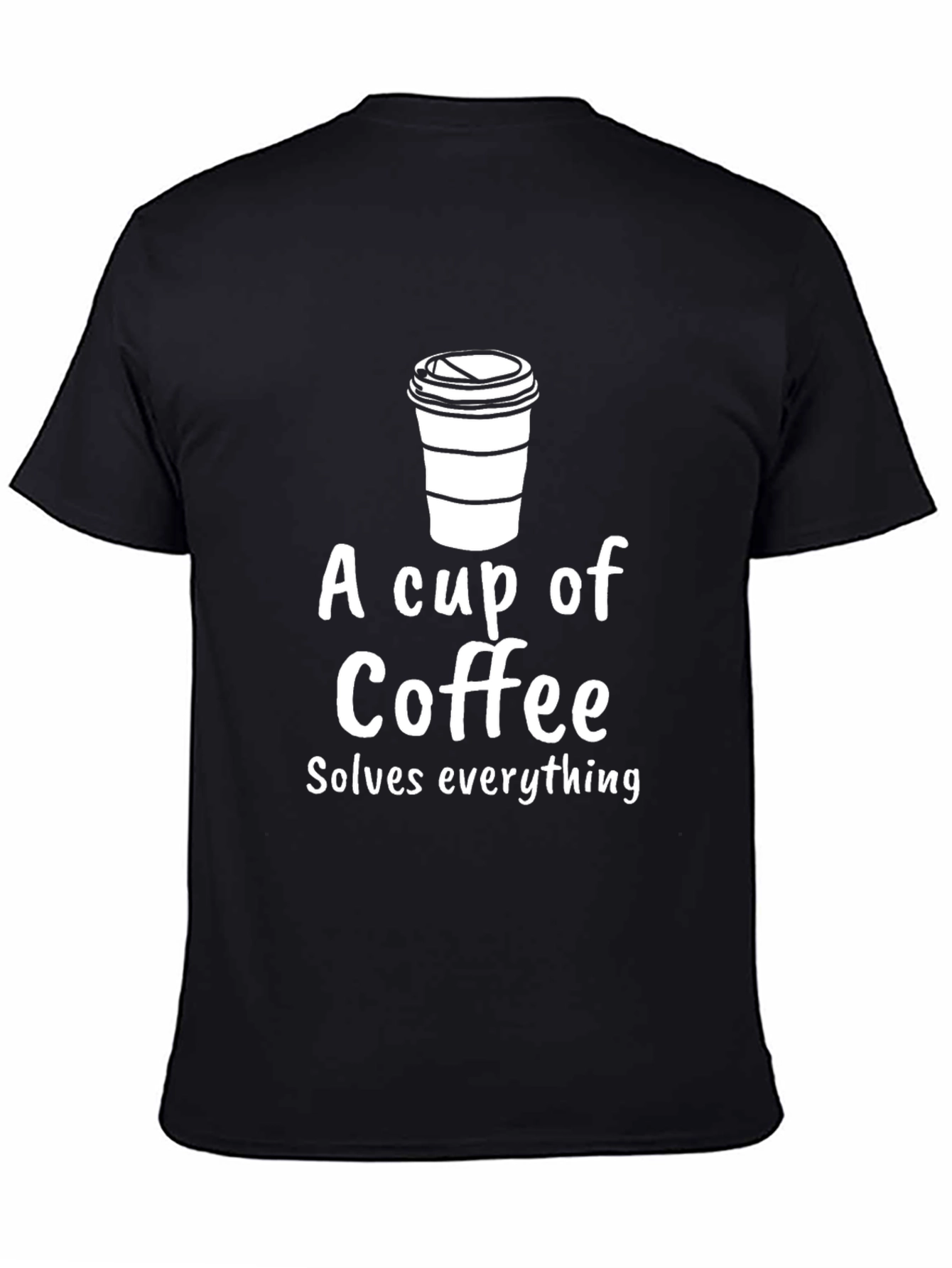 Black Coffee Solves Everything Graphic Tee view 4