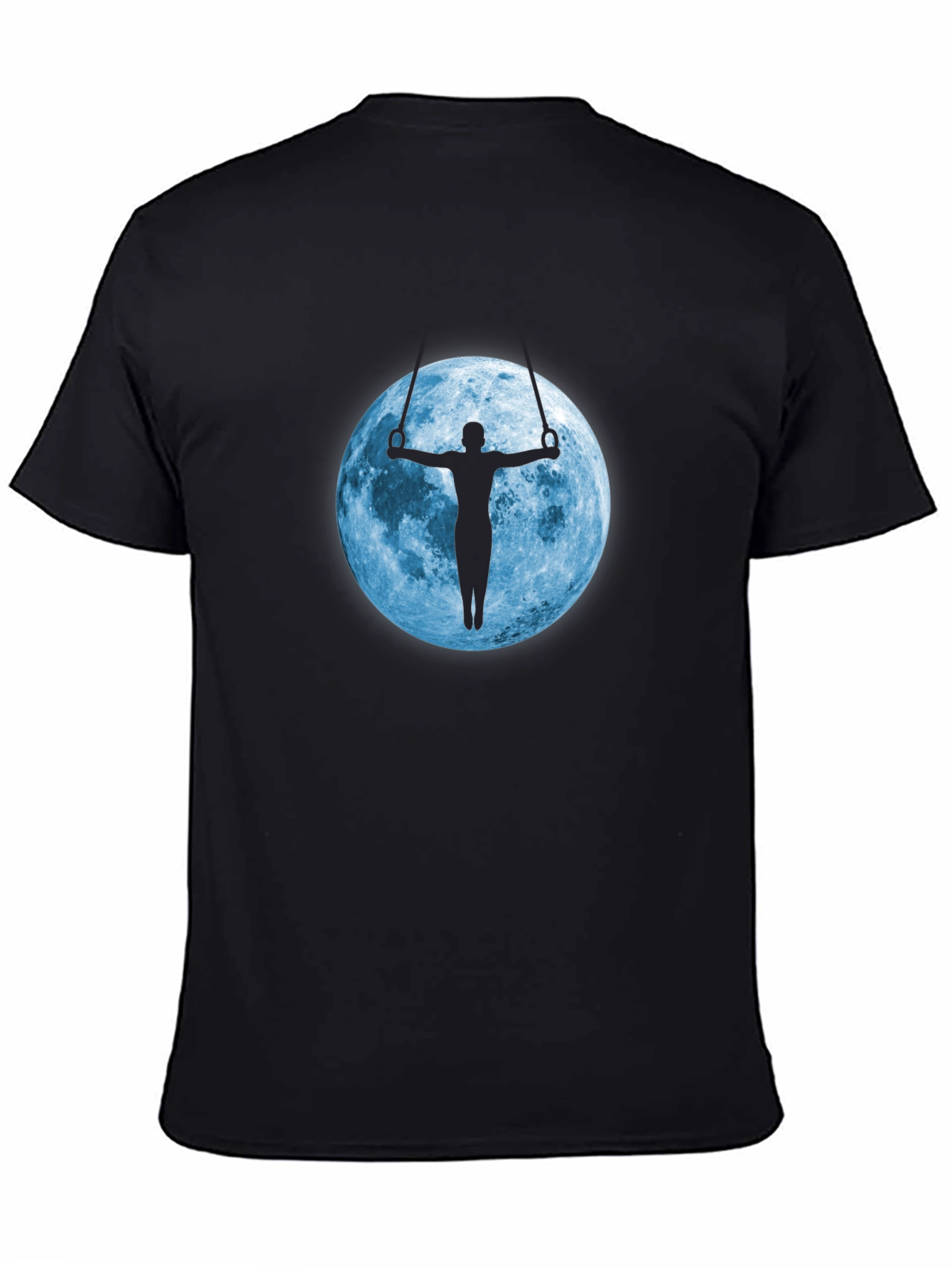 Black Gymnast Moon T-Shirt - Artistic Gymnastics Apparel view 4