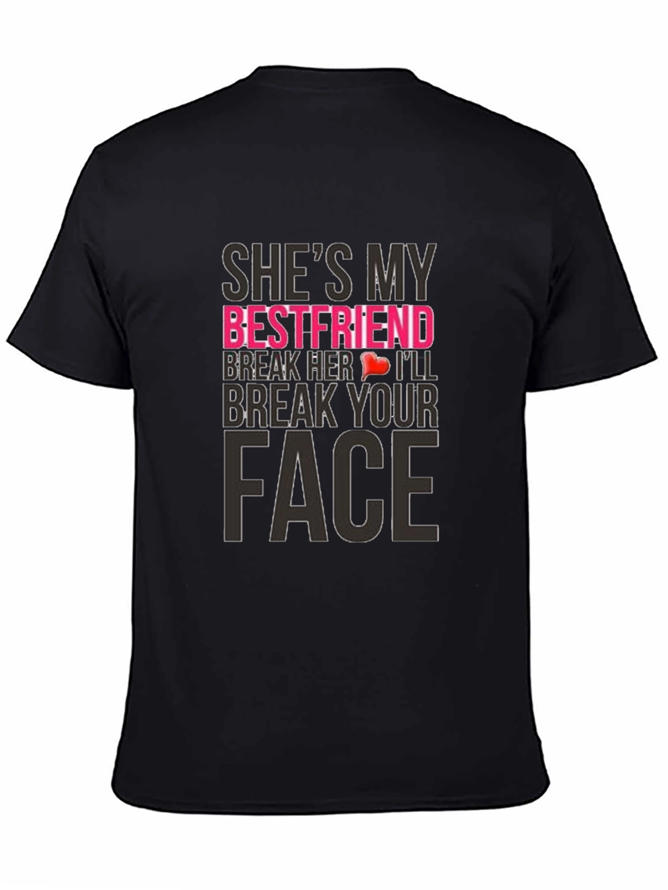 Black Humorous "She's My Bestfriend" Graphic Tee view 4
