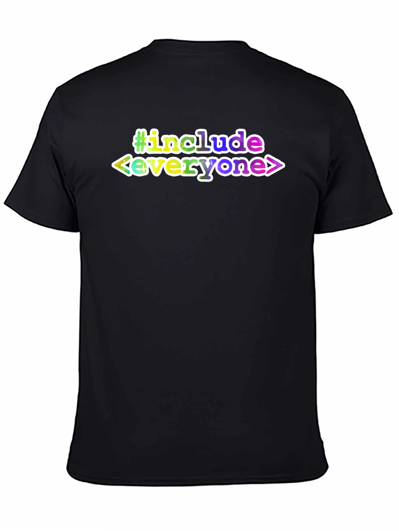 Black #include Everyone T-Shirt - Black Tee view 4