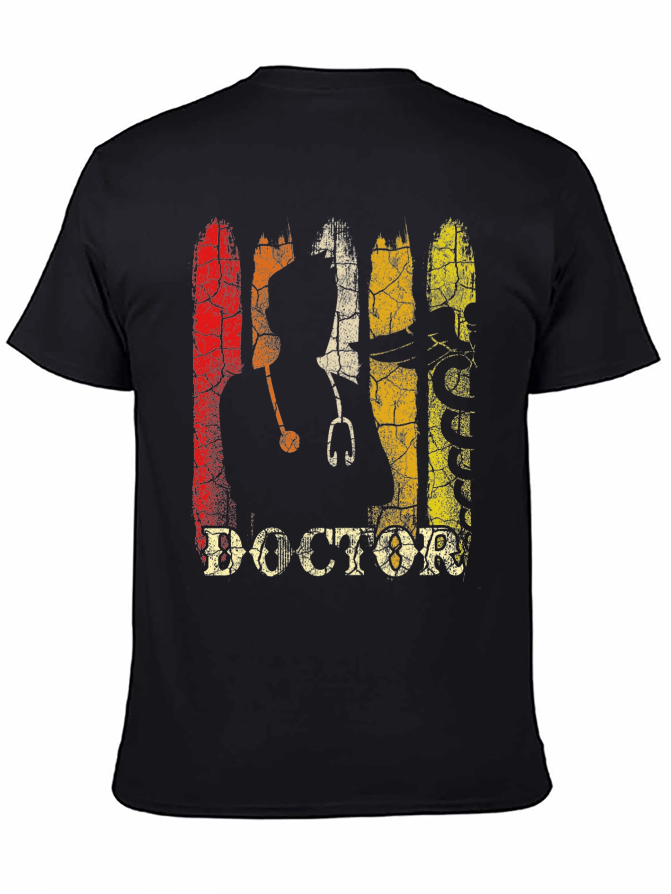 Black Vintage Doctor Graphic T-Shirt - Medical Professional Apparel view 4
