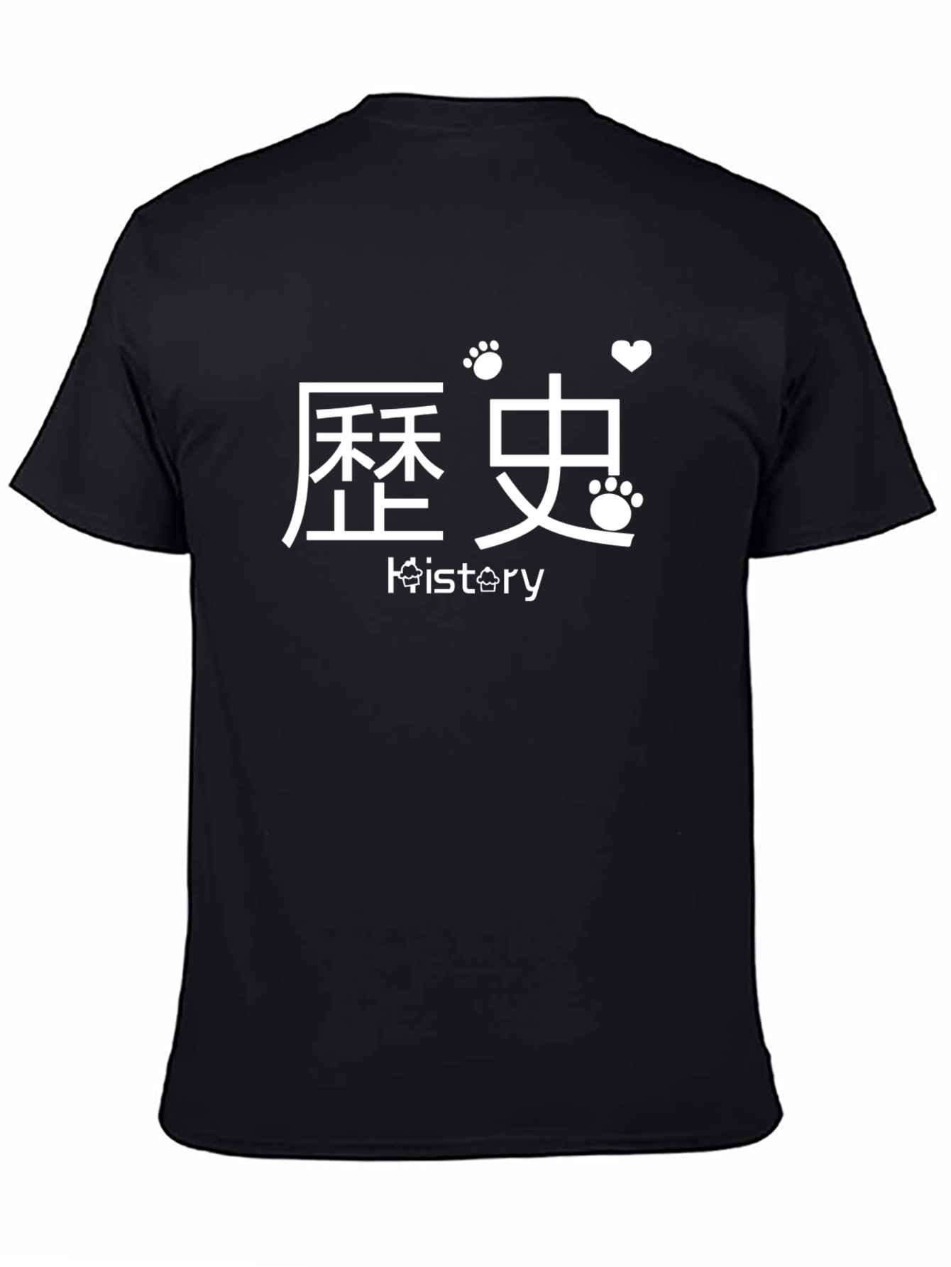 Black Kistory Black T-Shirt with Graphic Print view 4