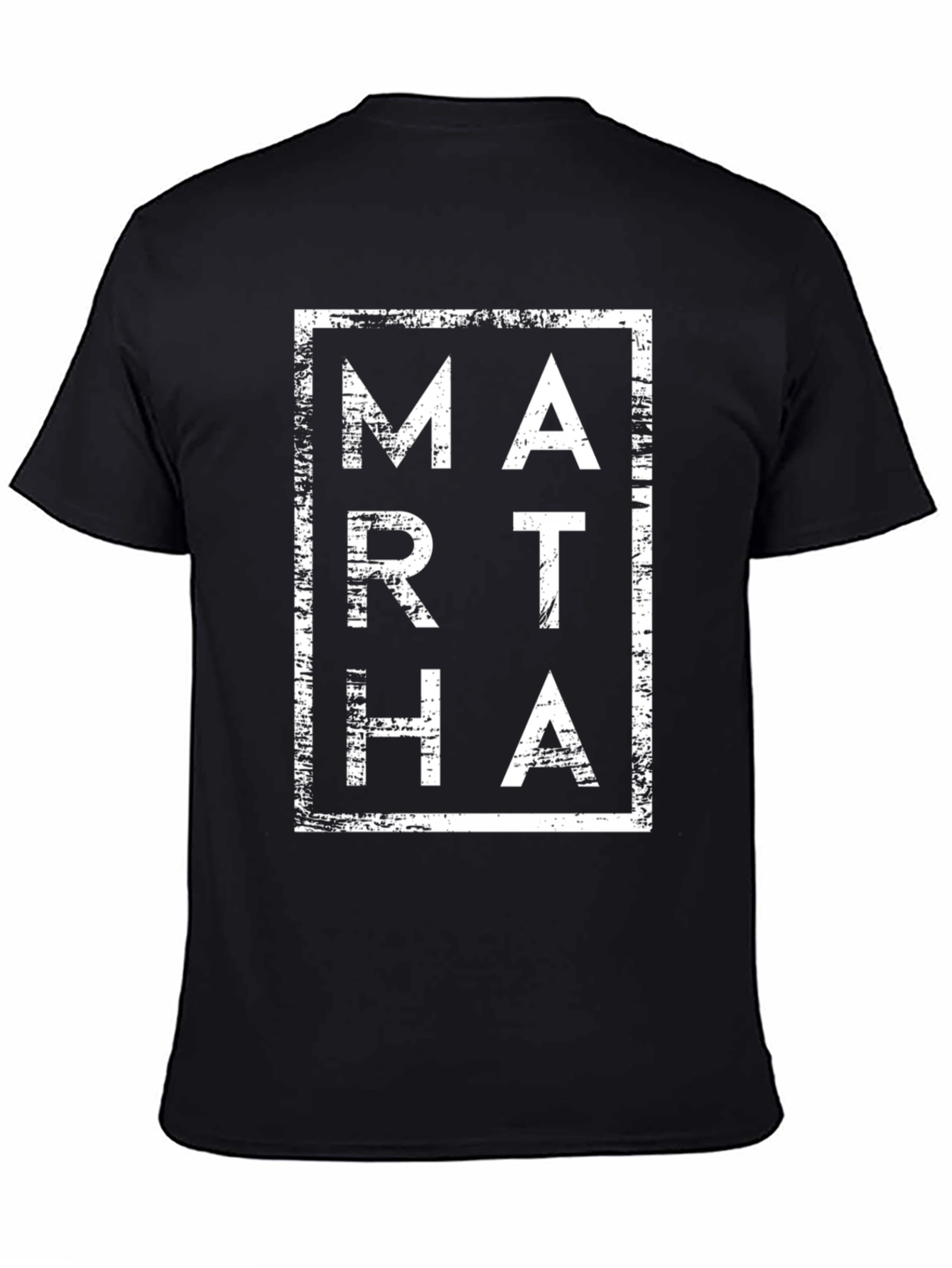 Black Martha Graphic Tee - Trendy Black Shirt view 4