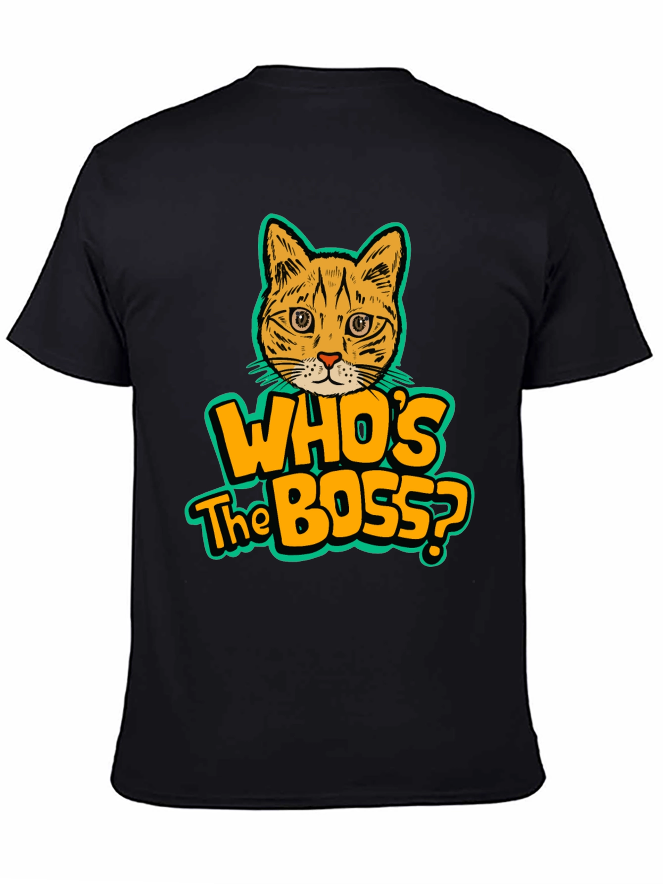 Black Who's the Boss Cat Graphic Tee view 4