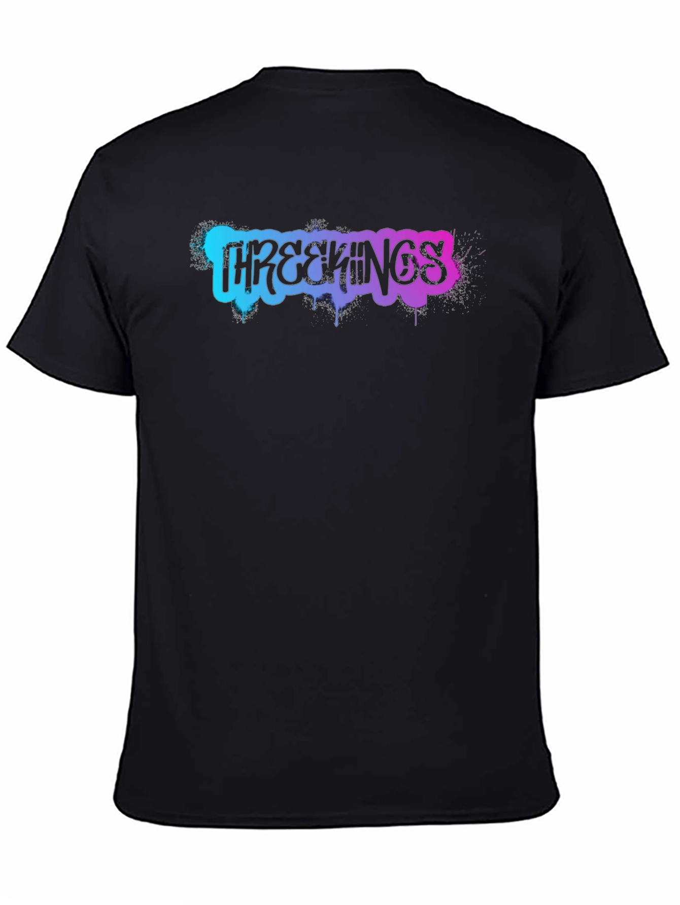 Black Three Kings Graphic T-Shirt - Black view 4