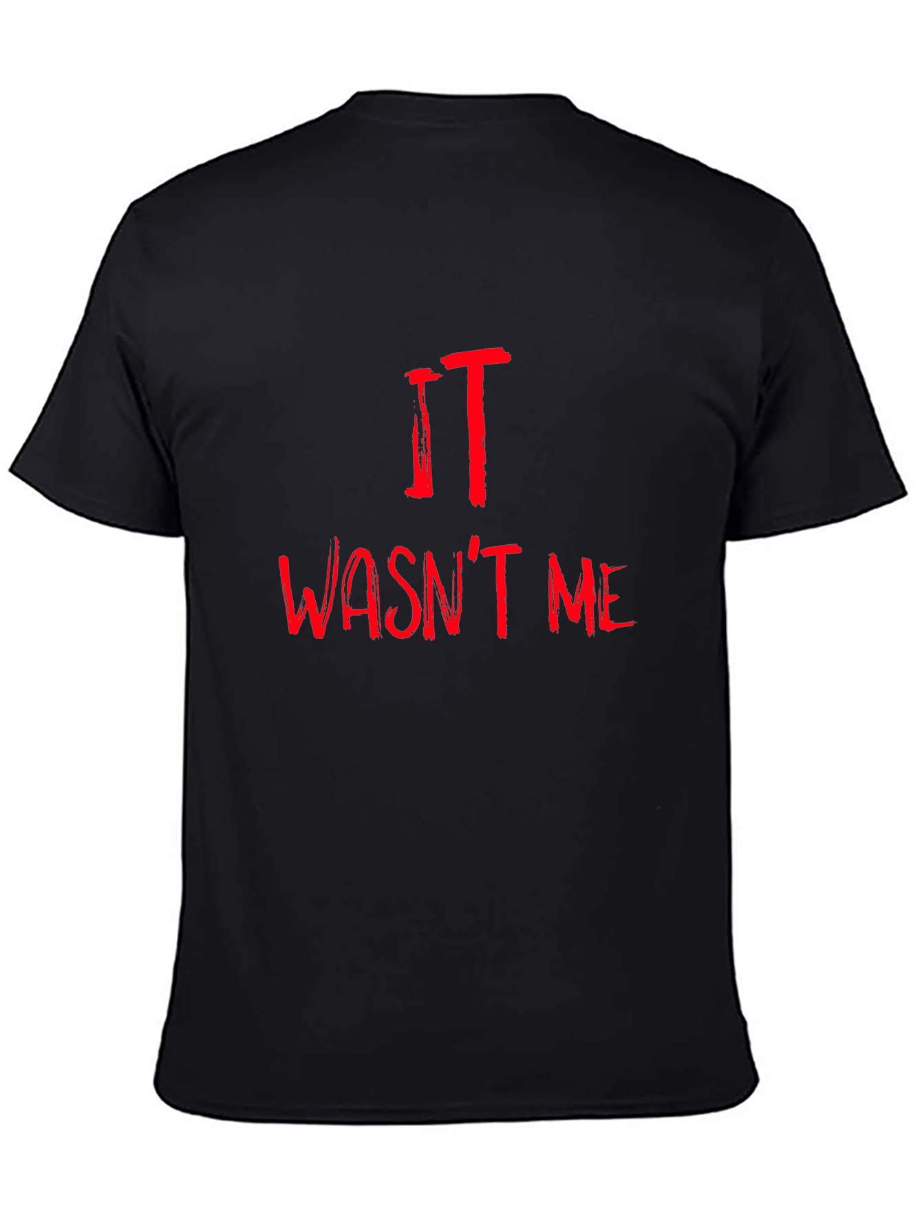 Black IT Wasn't Me Graphic T-Shirt - Horror Movie Tee view 4