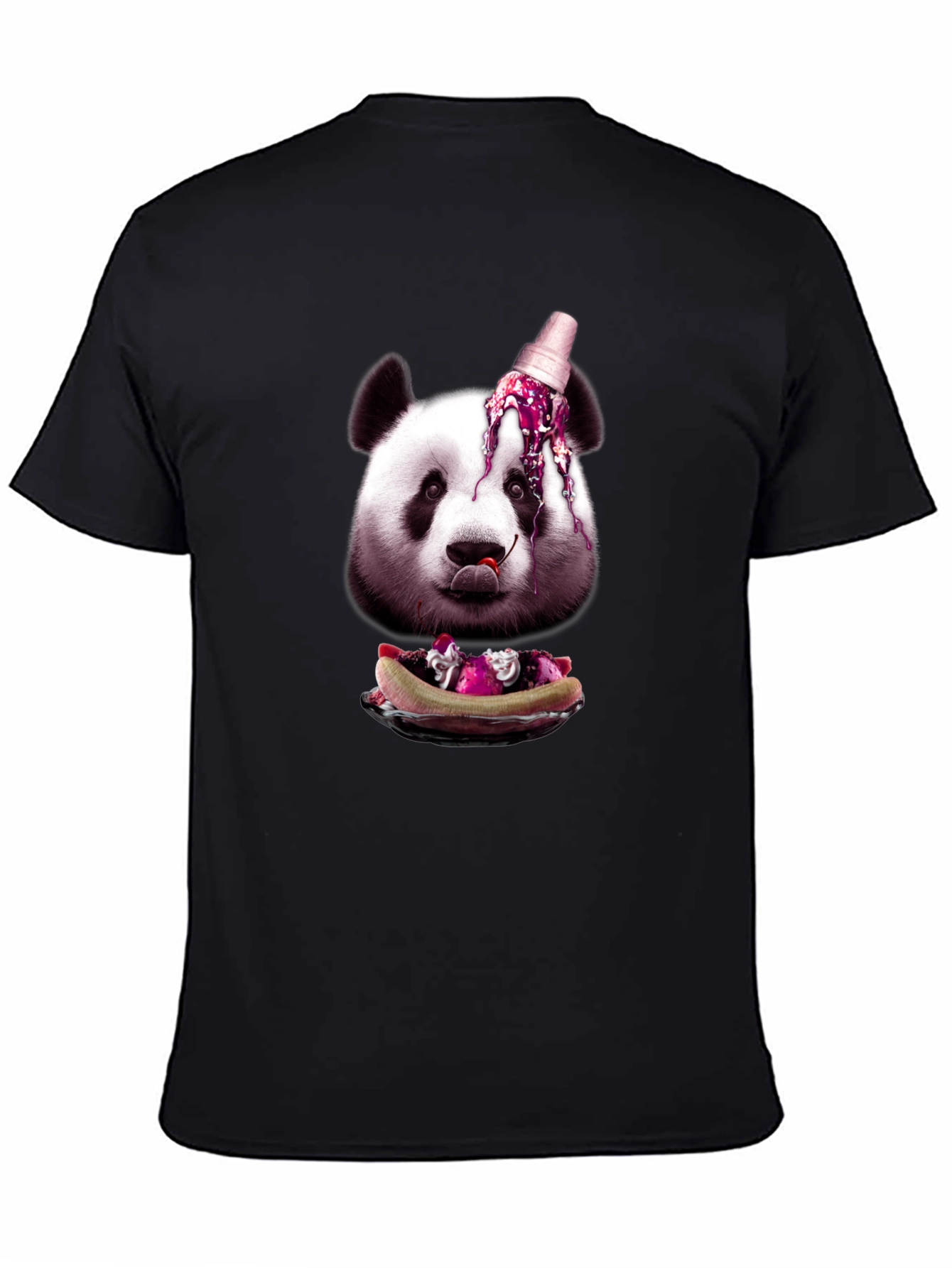 Black Panda Ice Cream Graphic Tee view 4