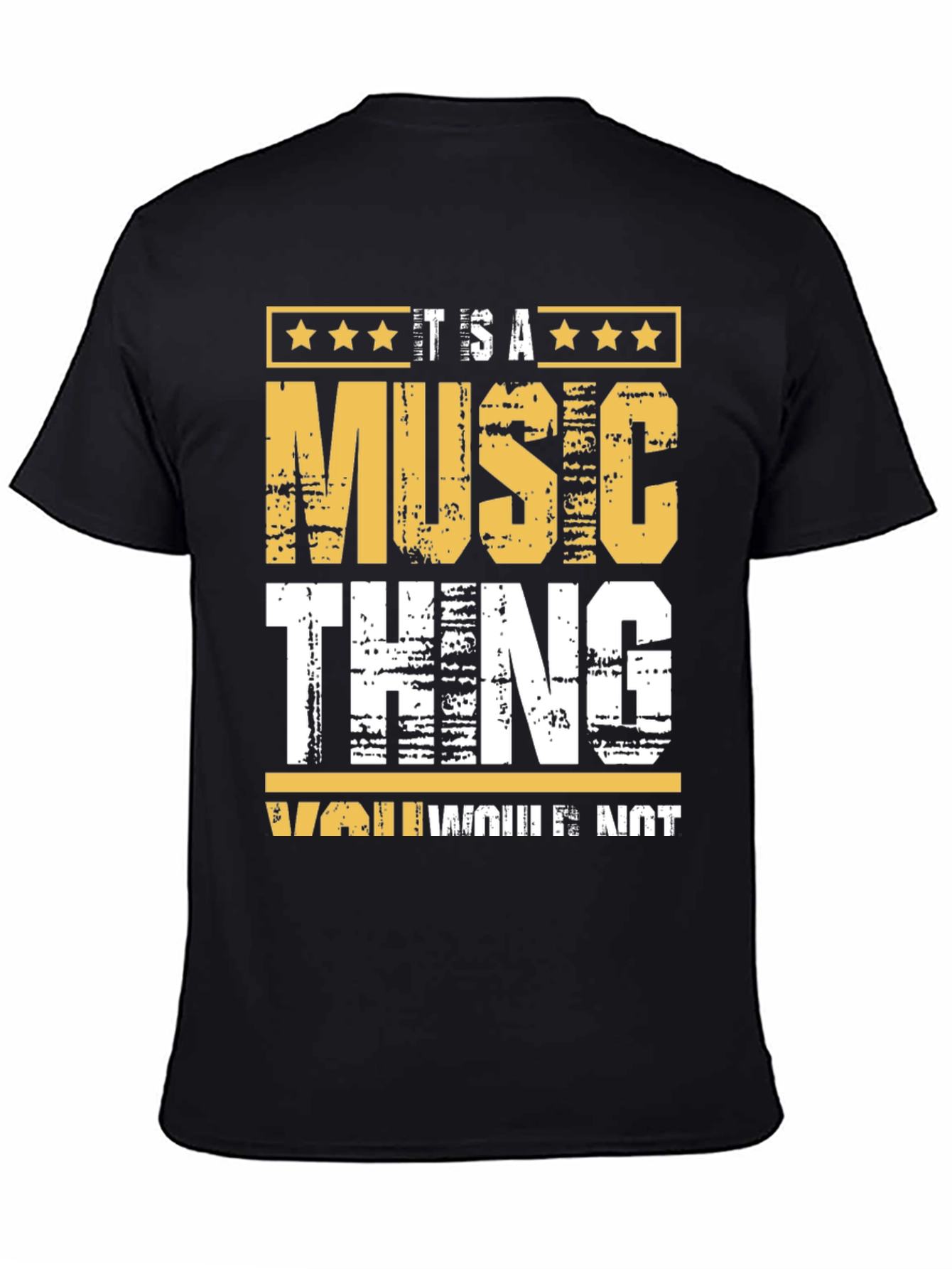 Black It's A Music Thing T-Shirt view 4