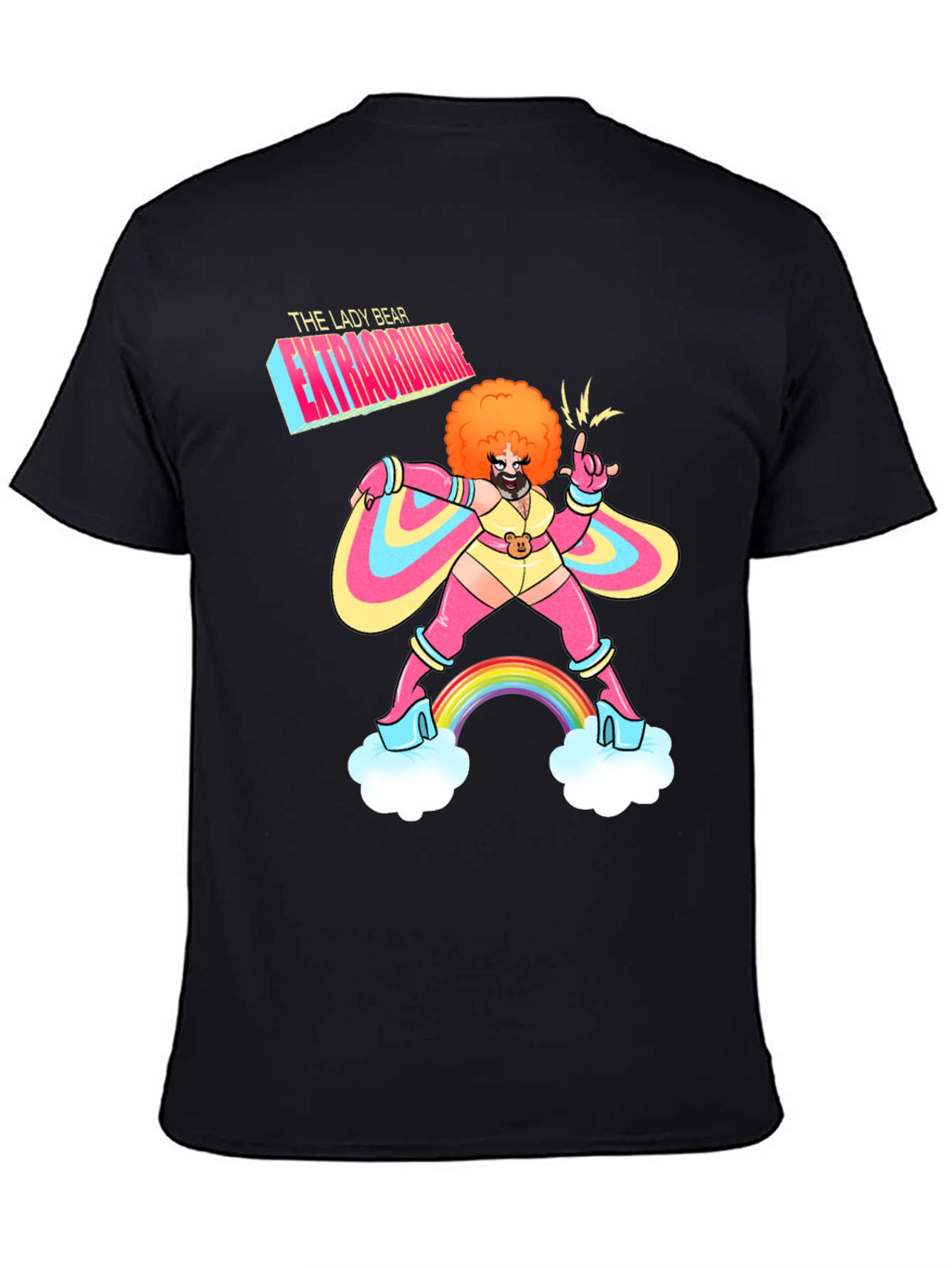 Black The Lady Bear Extraordinaire Graphic Tee view 4