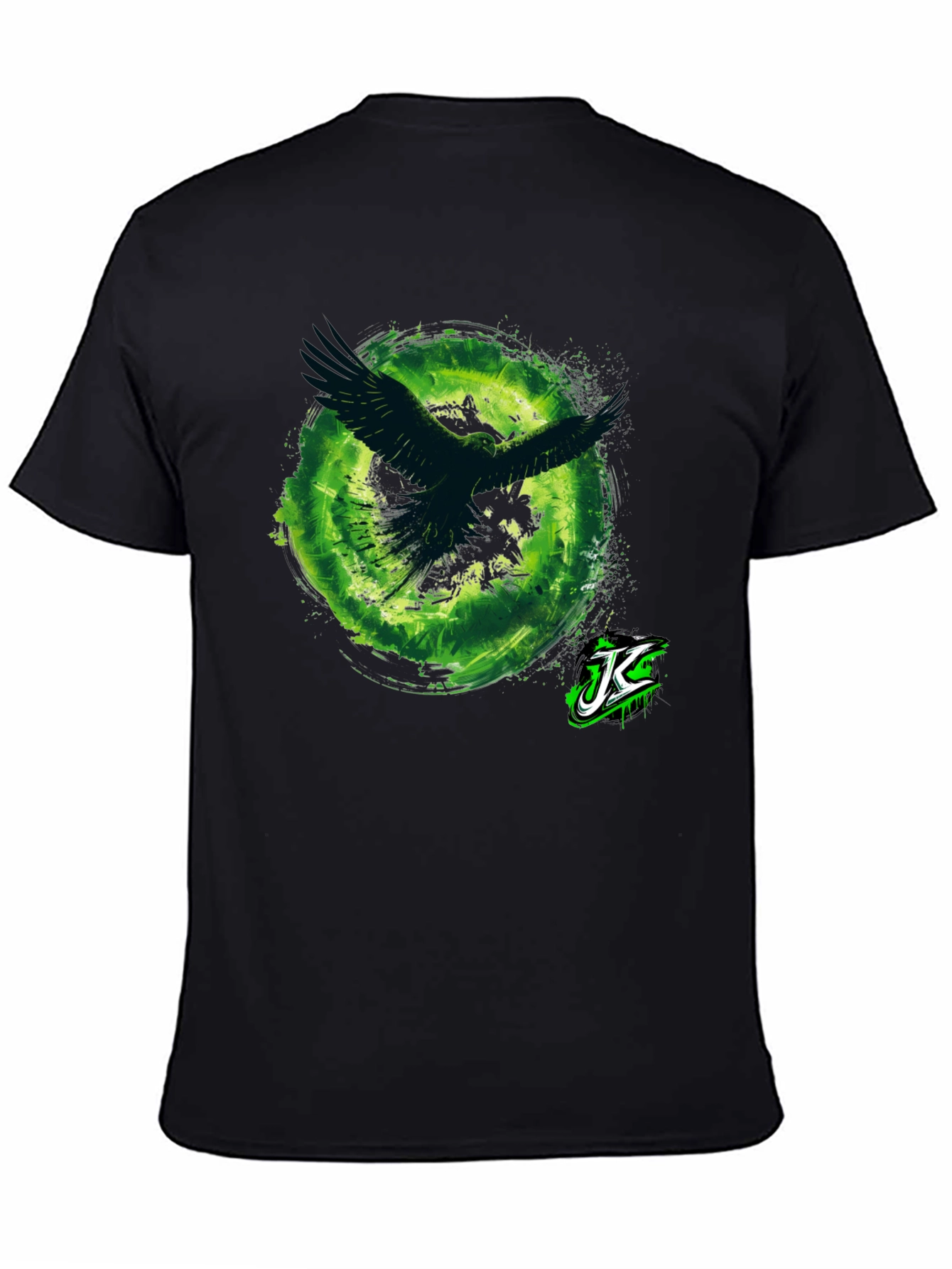 Black Raven Vortex Graphic T-Shirt - Men's Black Tee view 4