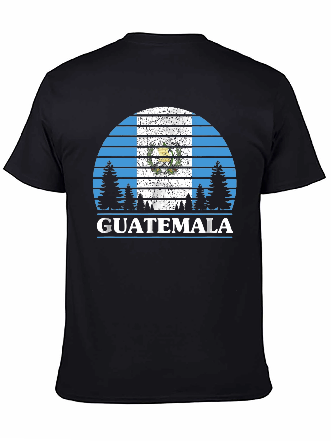 Black Guatemala Flag T-Shirt - Outdoor Design view 4
