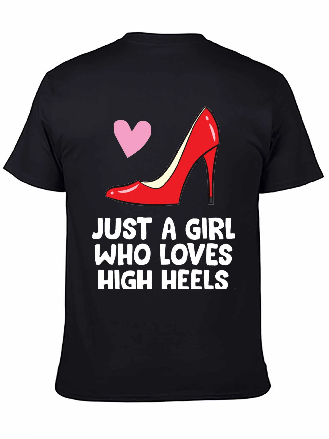 Black High Heels Lover T-Shirt - Stylish Design view 4