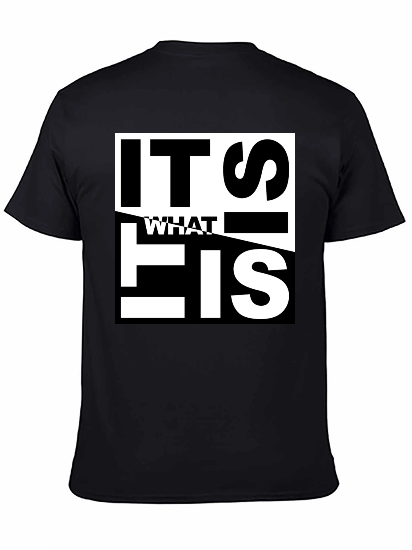 Black It Is What It Is Graphic Tee - Black Cotton Blend view 4