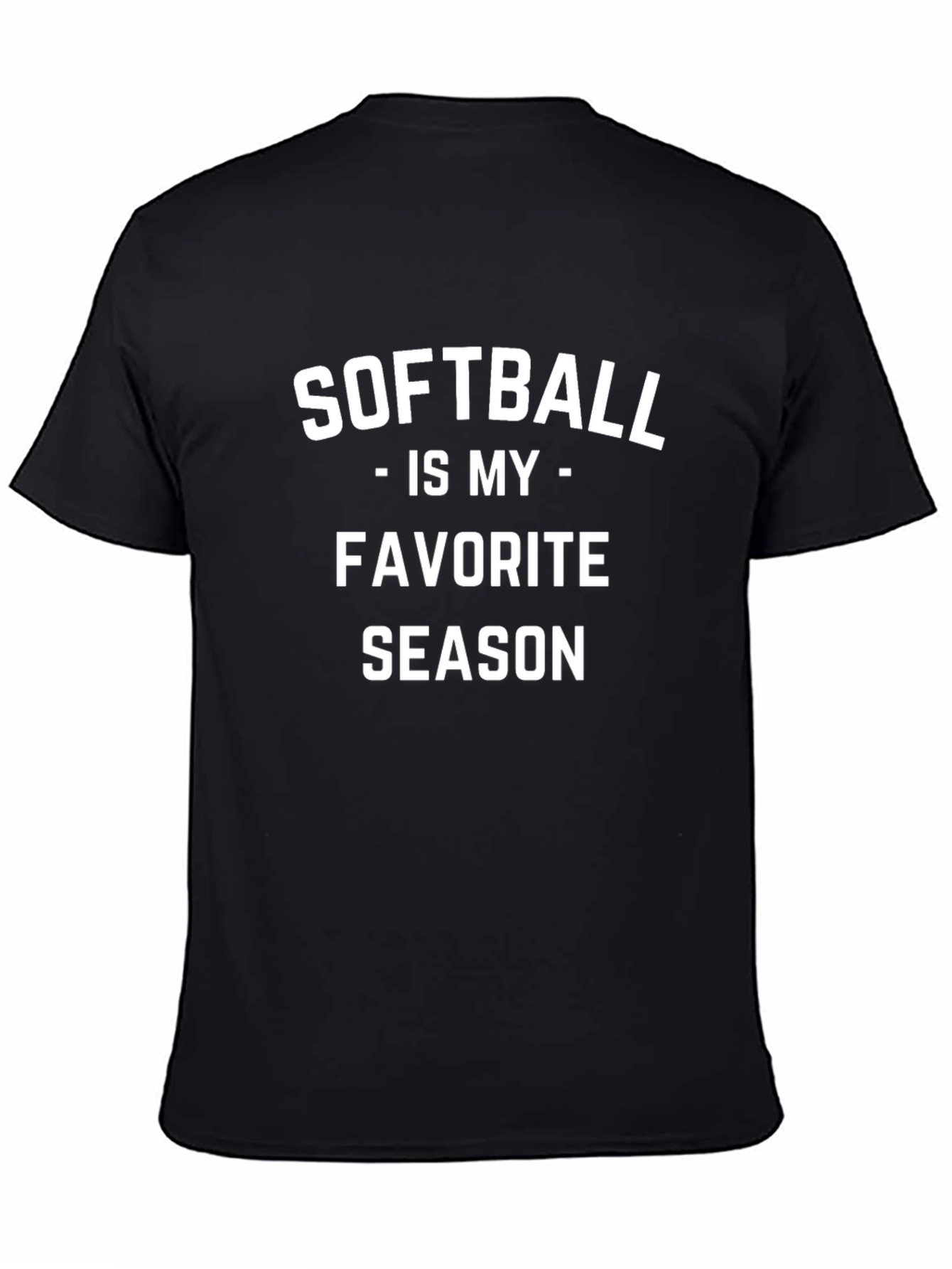 Black Softball Is My Favorite Season T-Shirt view 4
