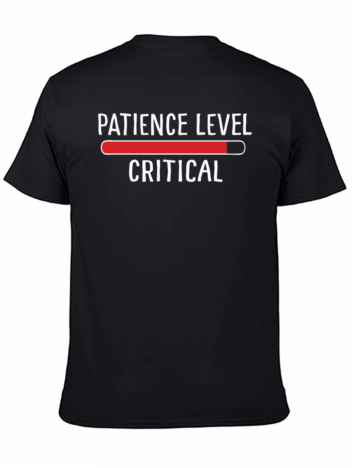 Black Patience Level Critical Graphic Tee view 4
