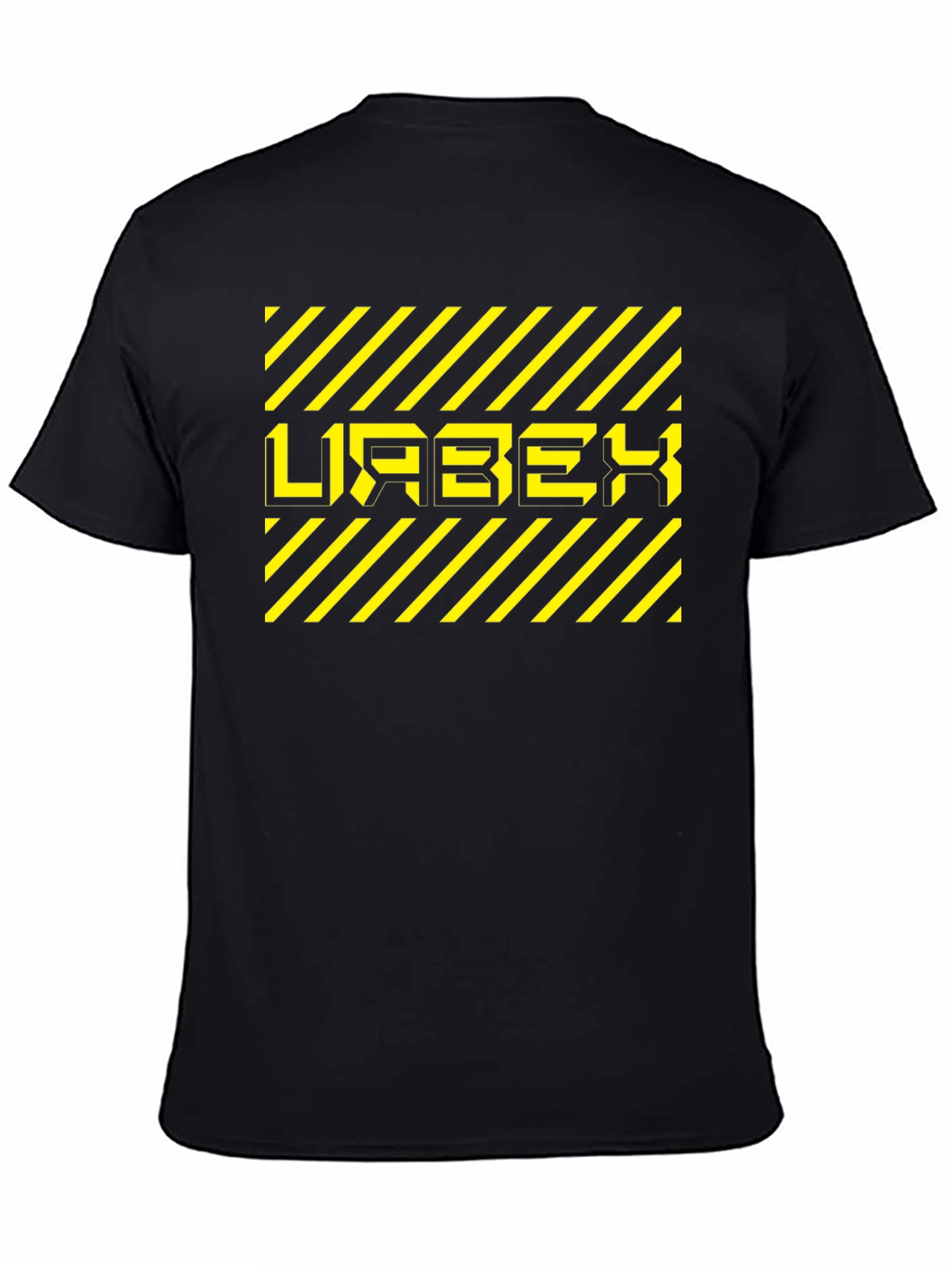 Black URBEX Black Graphic Tee - Caution Style view 4