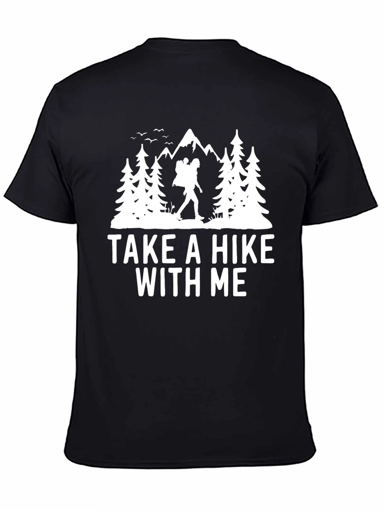 Black Take a Hike With Me Graphic Tee - Nature Adventure Shirt view 4