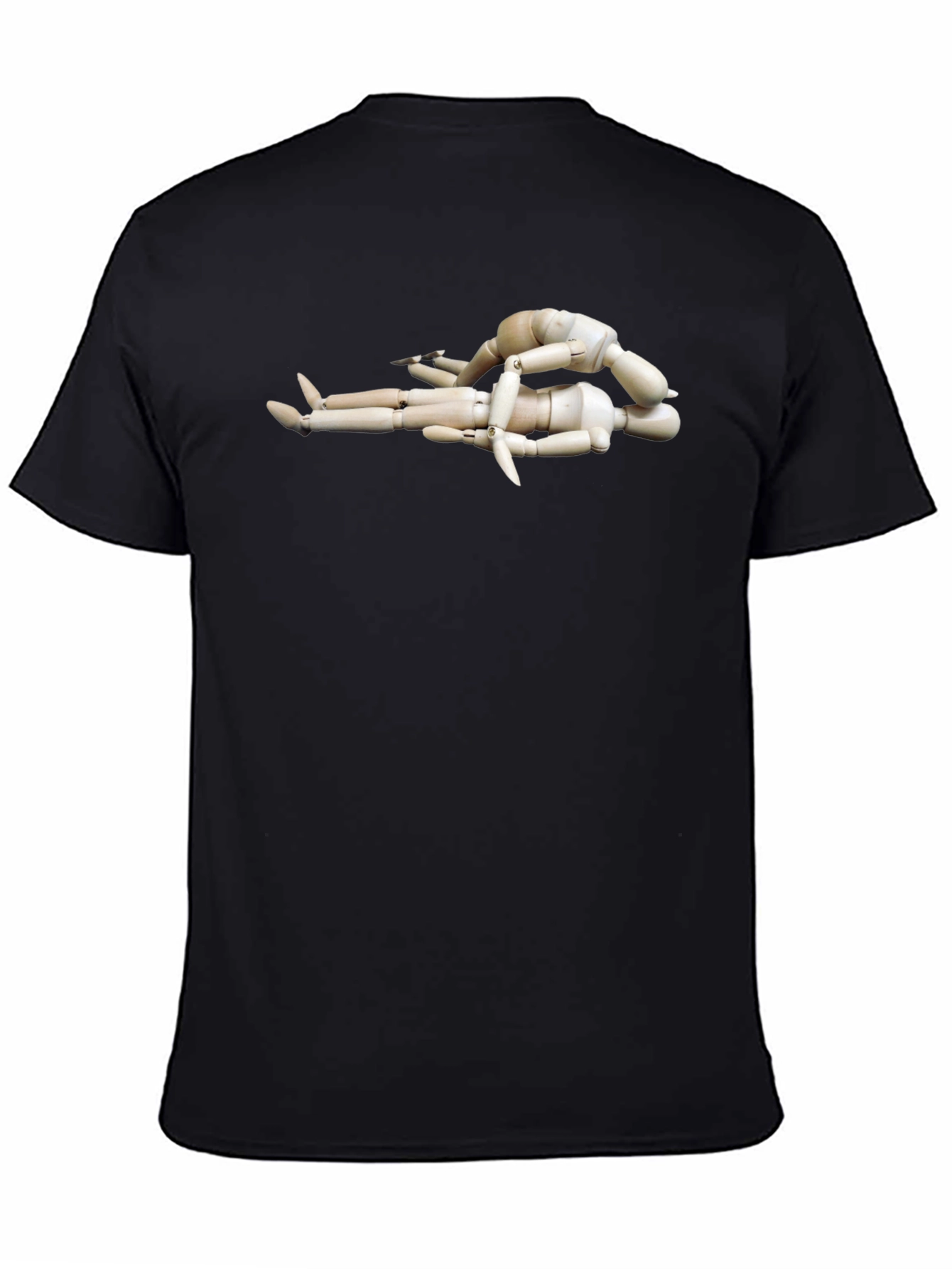 Black Artistic Wooden Mannequin T-Shirt view 4
