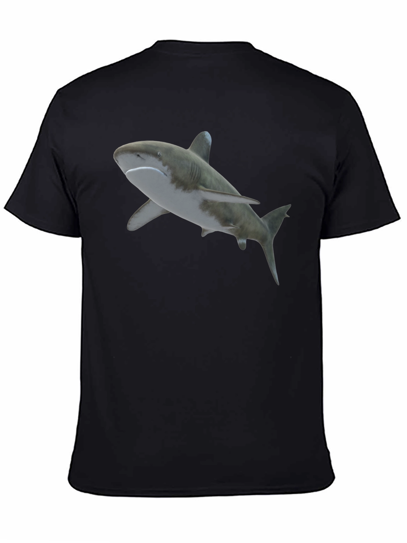 Black Shark Graphic Tee - Men's Black T-Shirt view 4