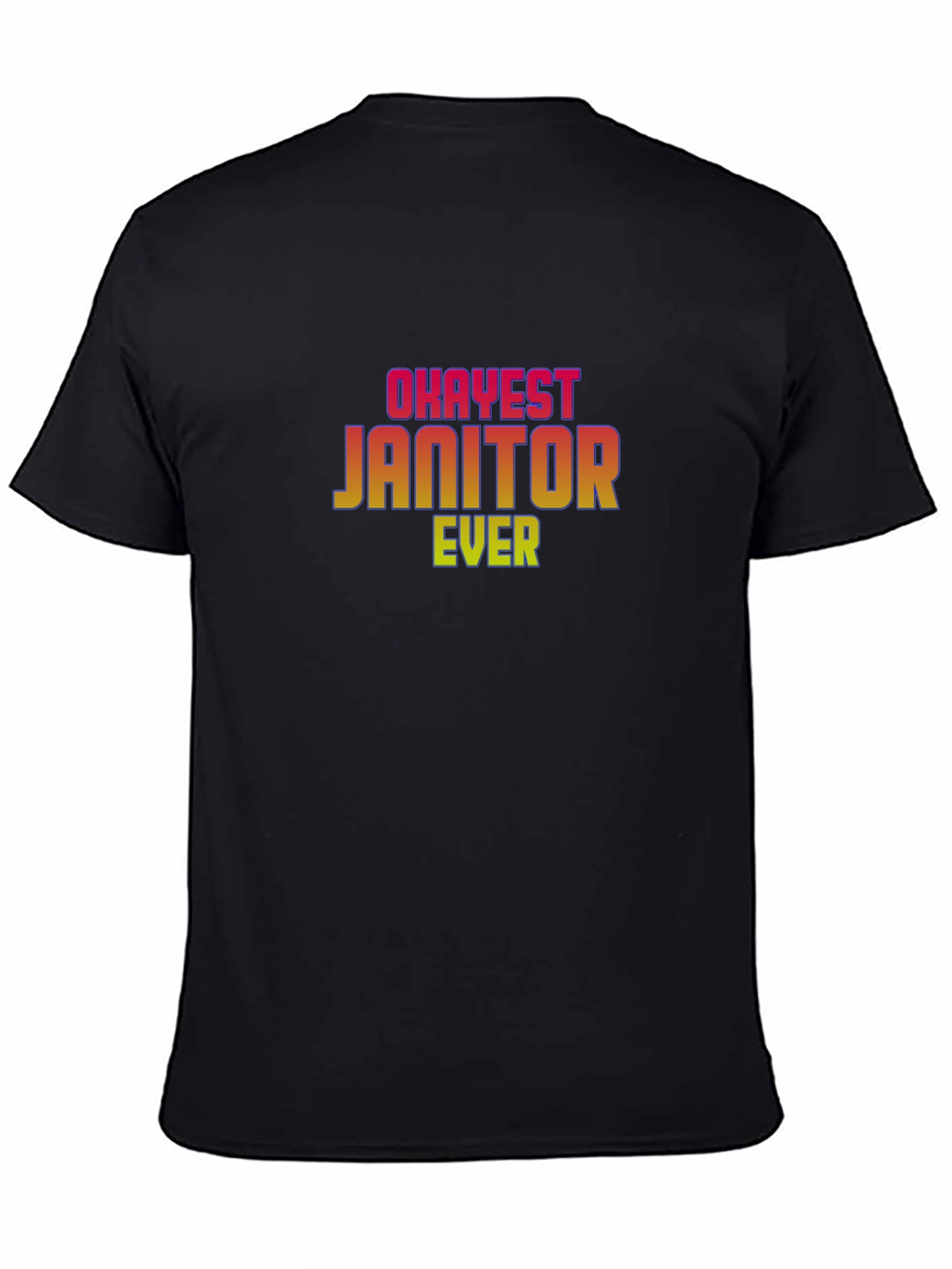 Black Okayest Janitor Ever Graphic Tee view 4