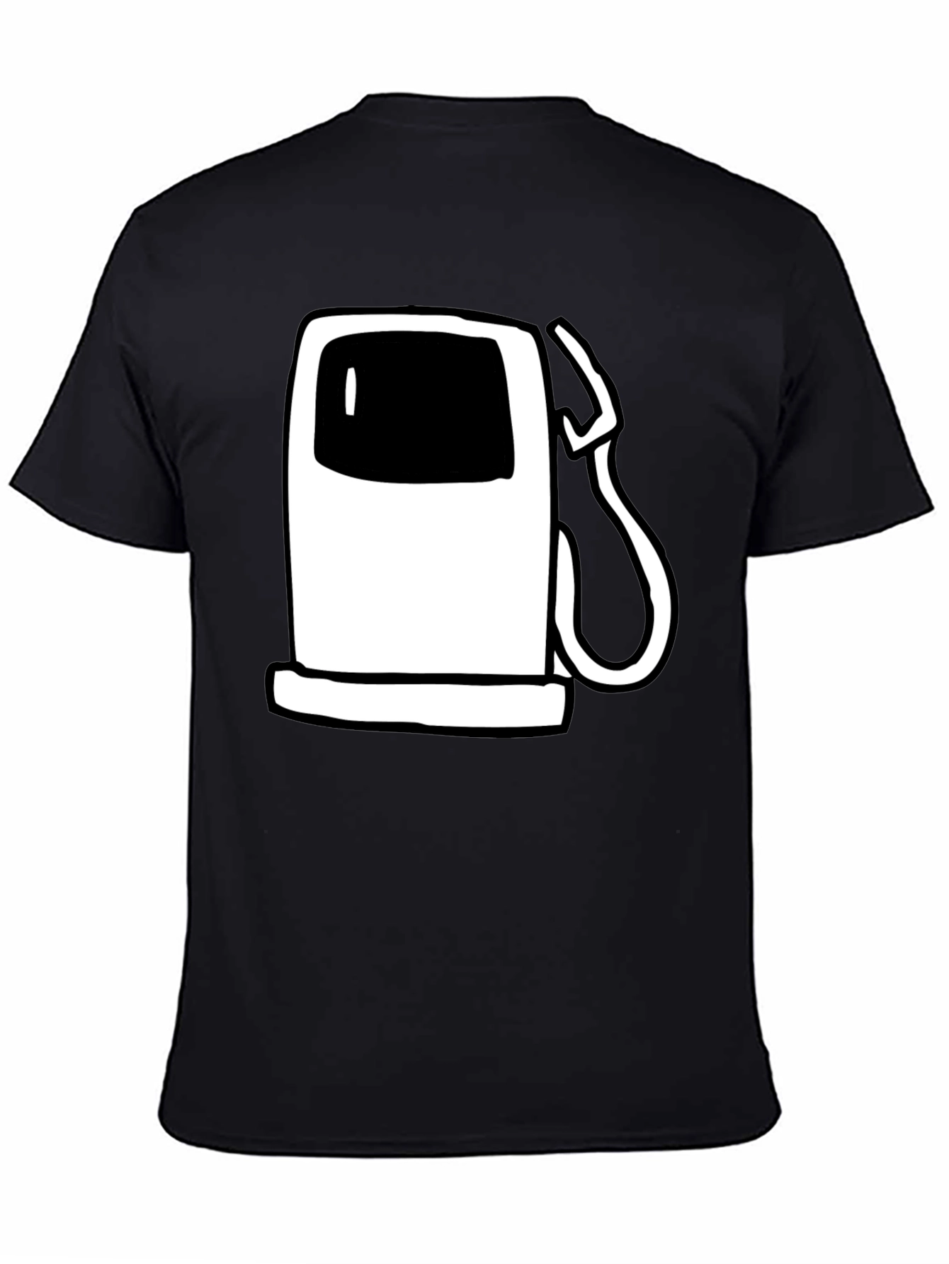 Black Gas Pump T-Shirt - Quirky Graphic Tee view 4