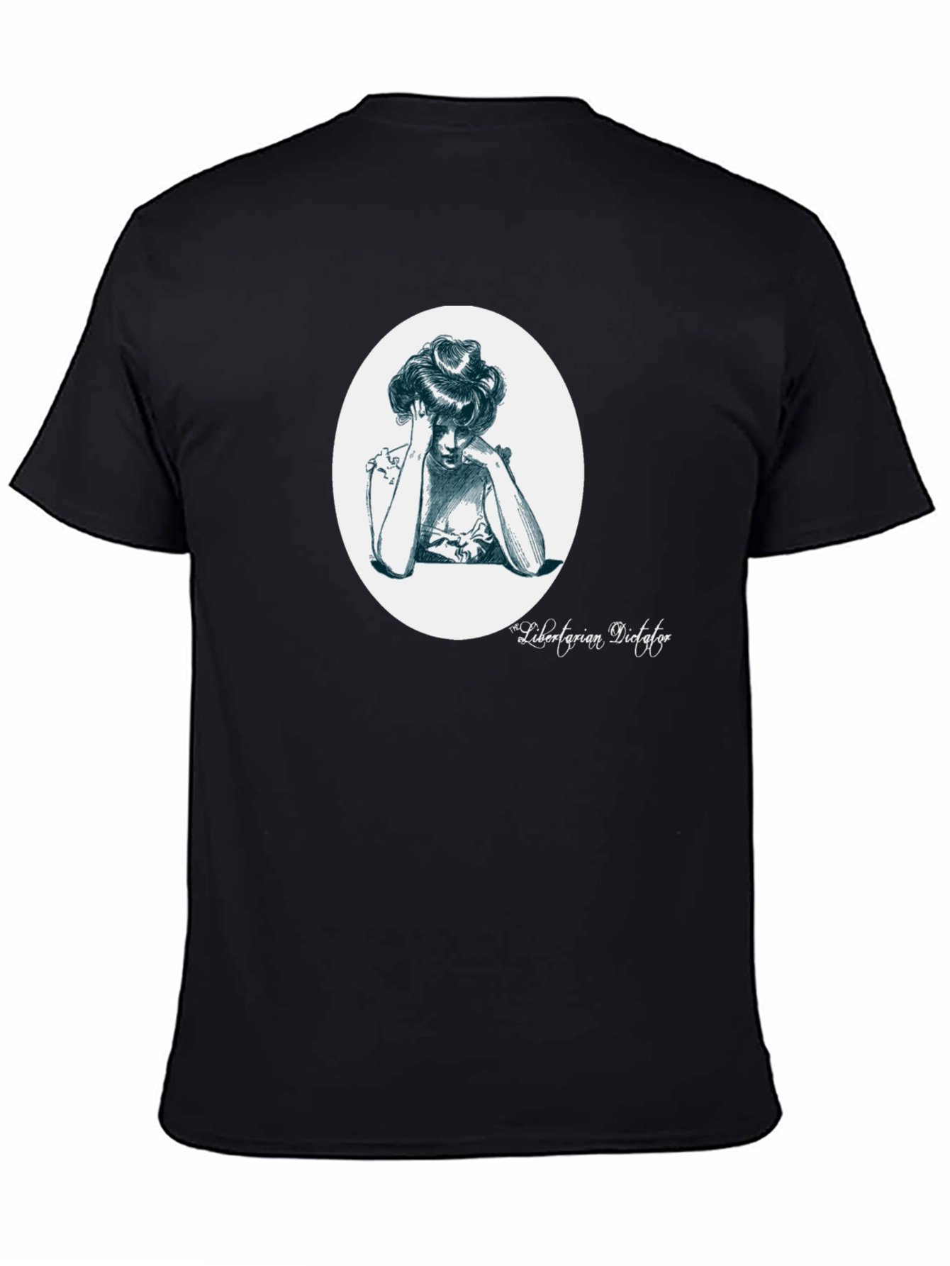 Black Libertarian Dictator Graphic T-Shirt view 4