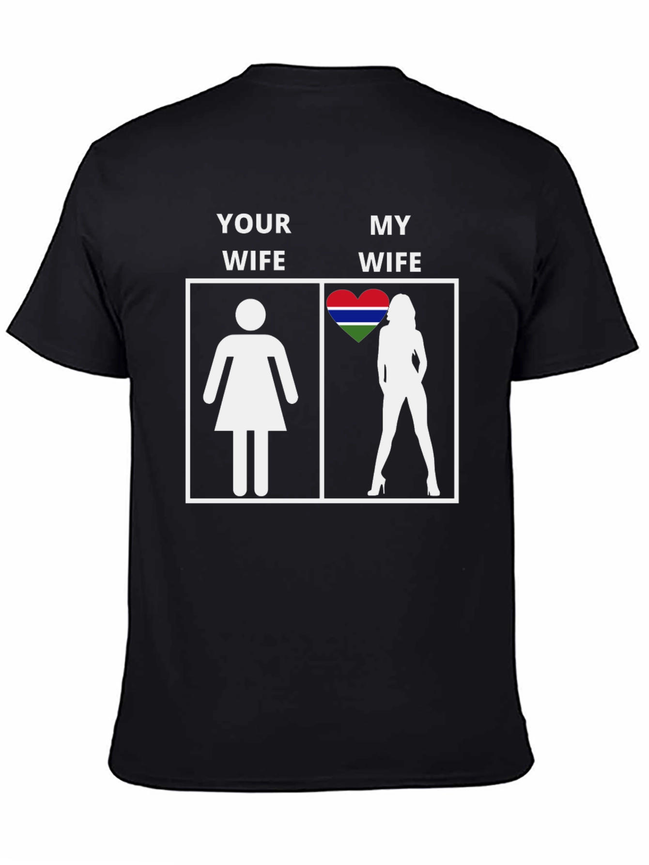 Black Gambia Wife Novelty Graphic T-Shirt view 4