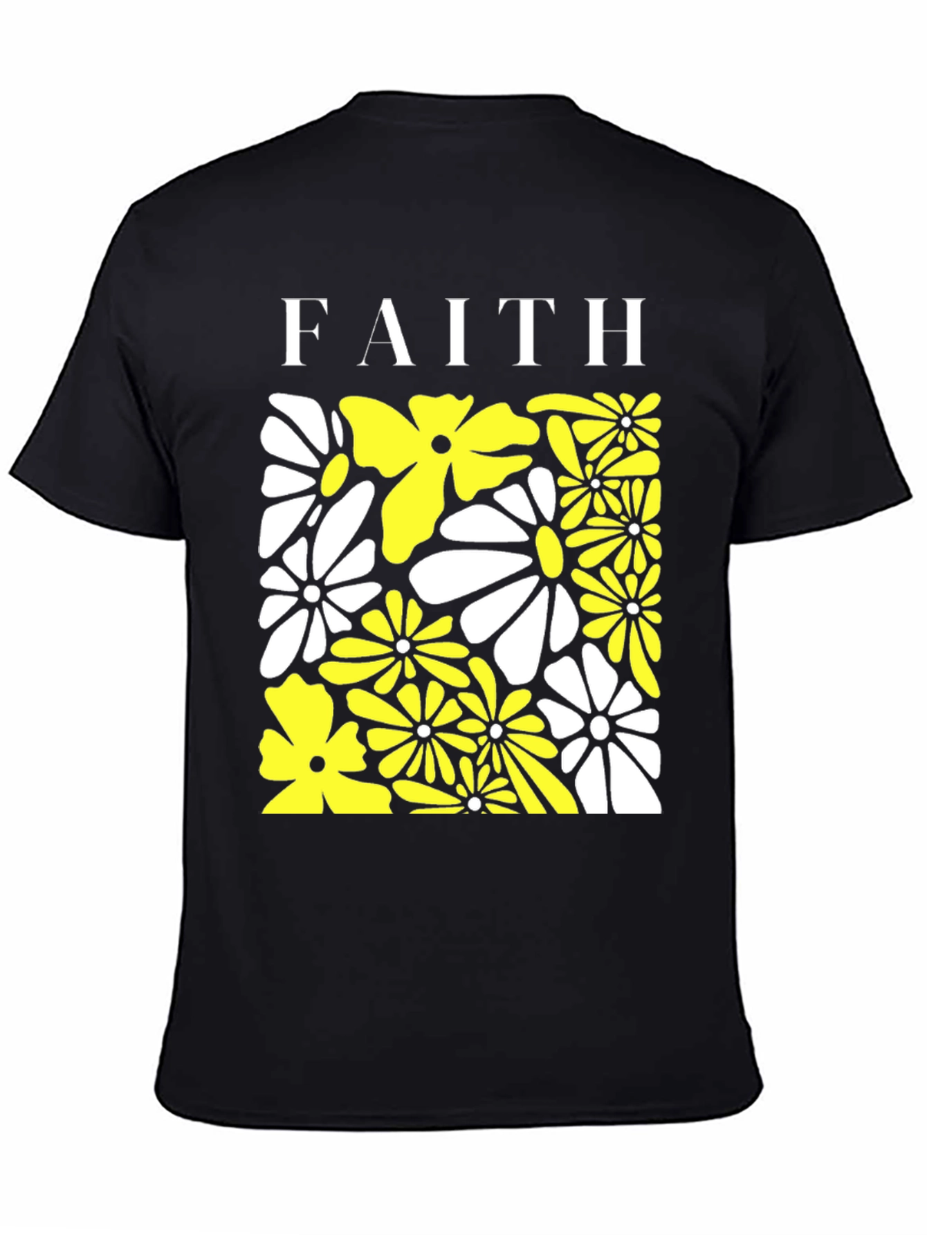 Black Faith Floral Graphic Tee view 4