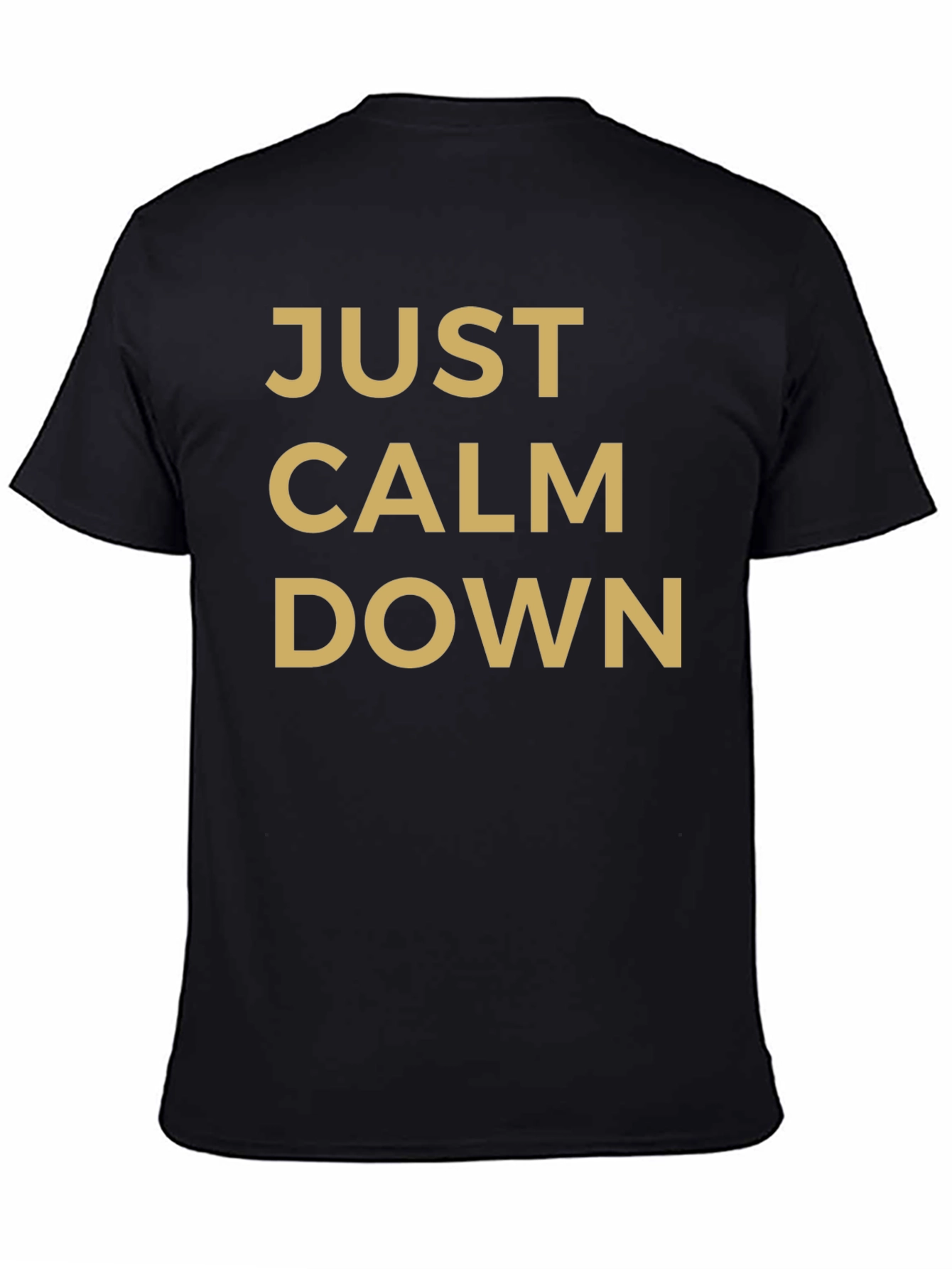 Black Just Calm Down Graphic Tee - Mens view 4