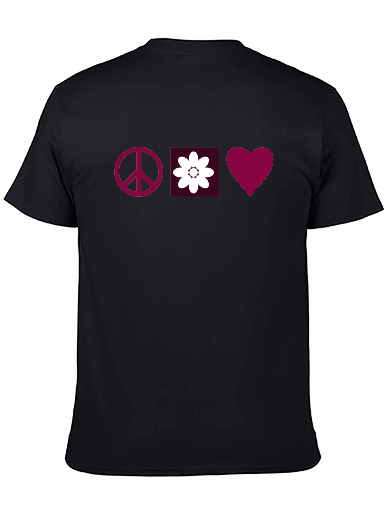 Black Peace, Love & Flowers Graphic Tee view 4