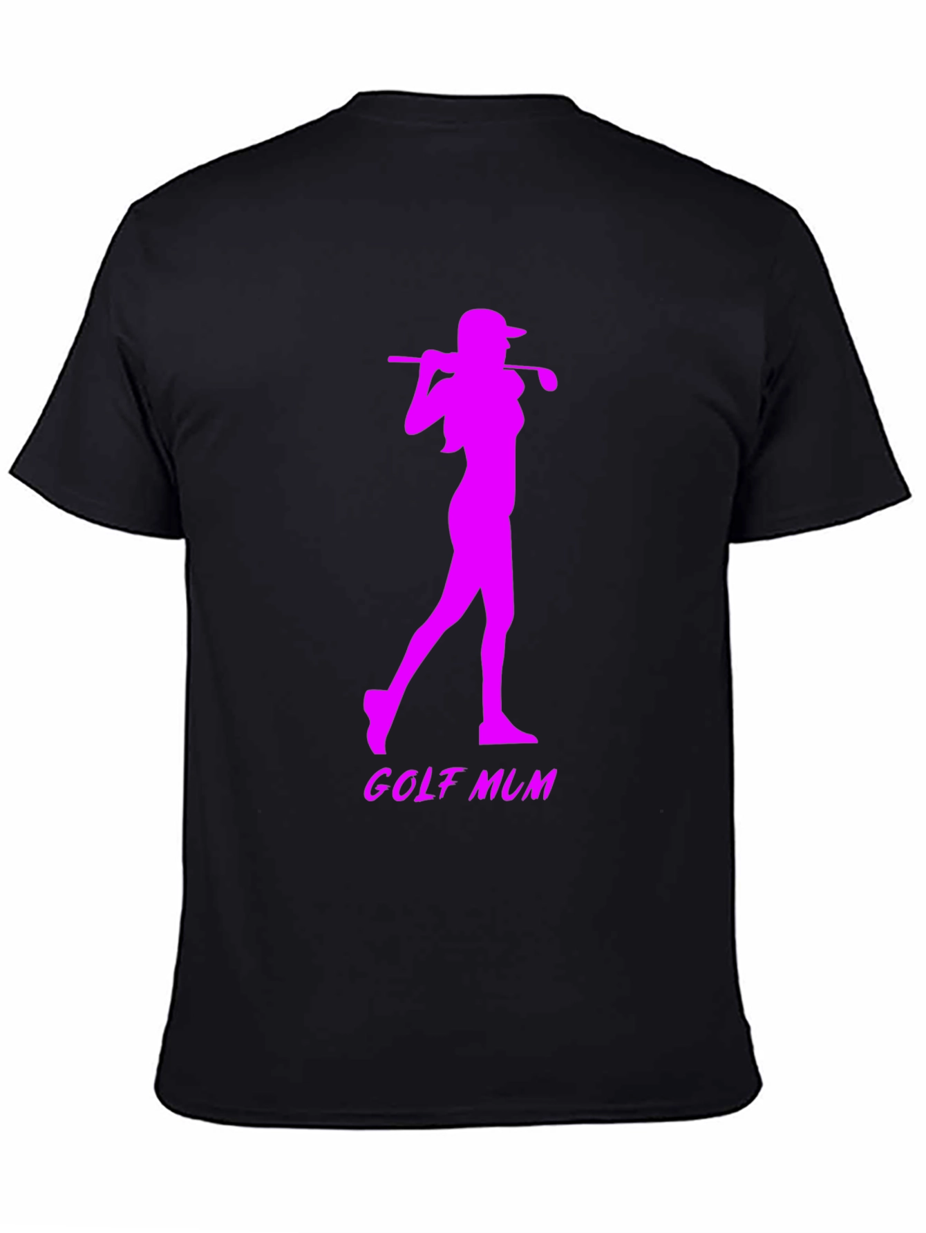 Black Golf Mum Black T-Shirt view 4