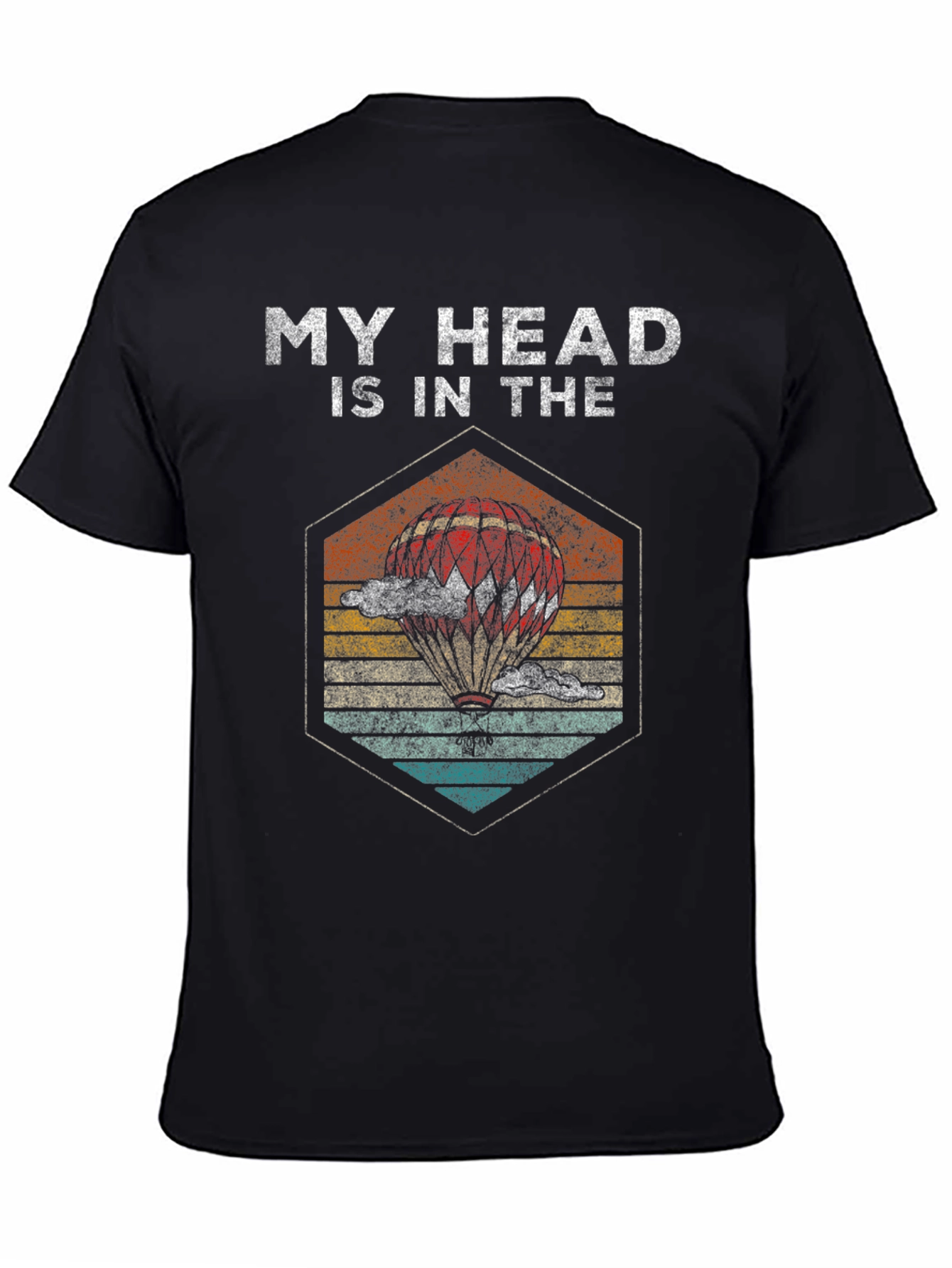 Black My Head Is In The Clouds T-Shirt Balloon Design view 4