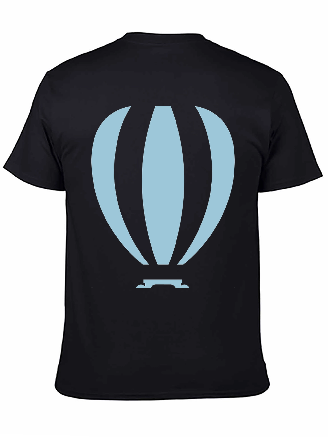 Black Hot Air Balloon Graphic Tee - Black Cotton Blend view 4