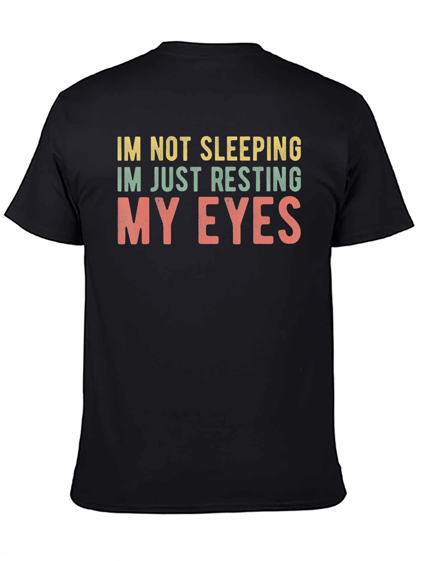 Black Resting My Eyes T-Shirt view 4