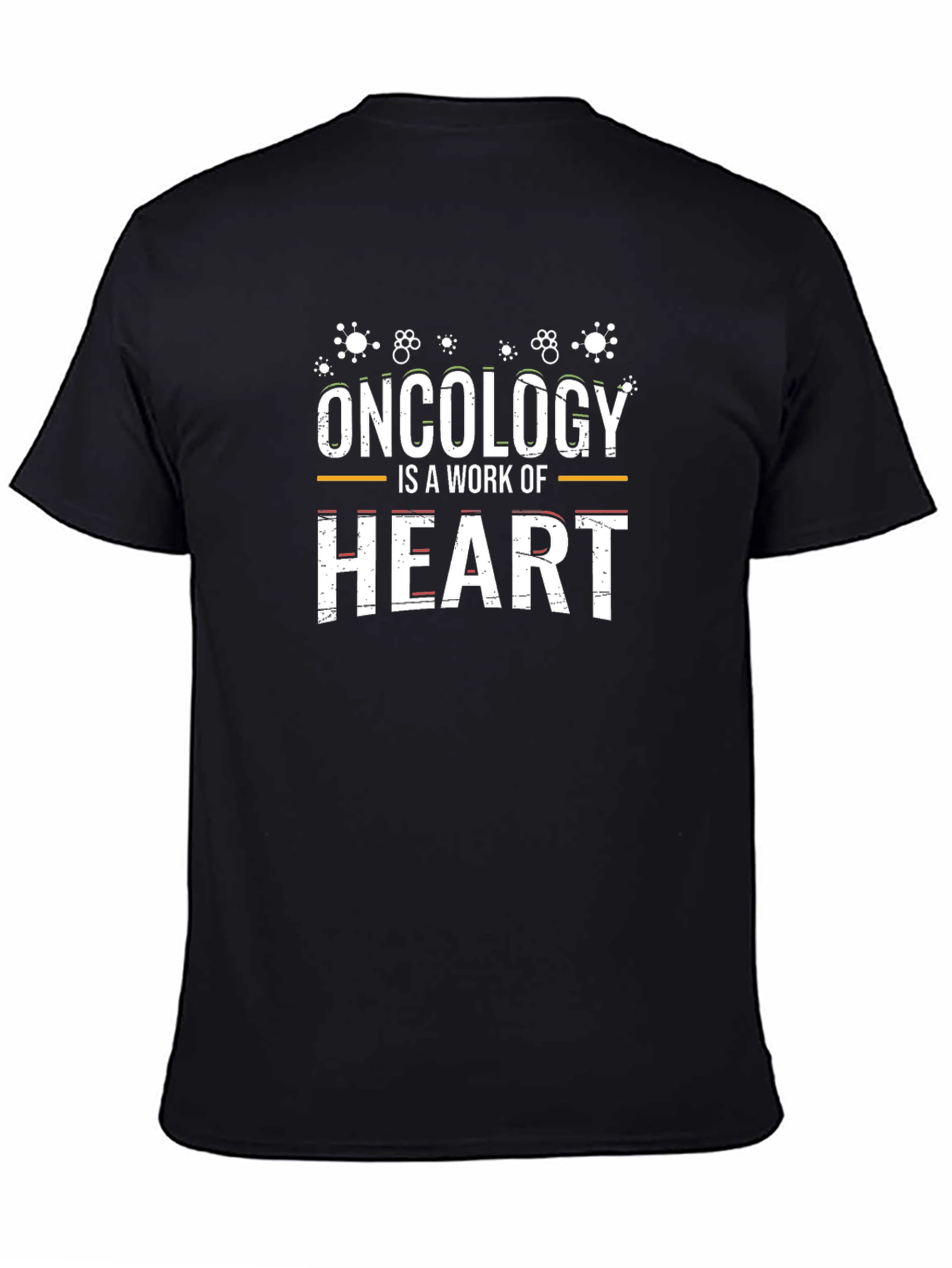 Black Oncology Work of Heart Black T-Shirt view 4