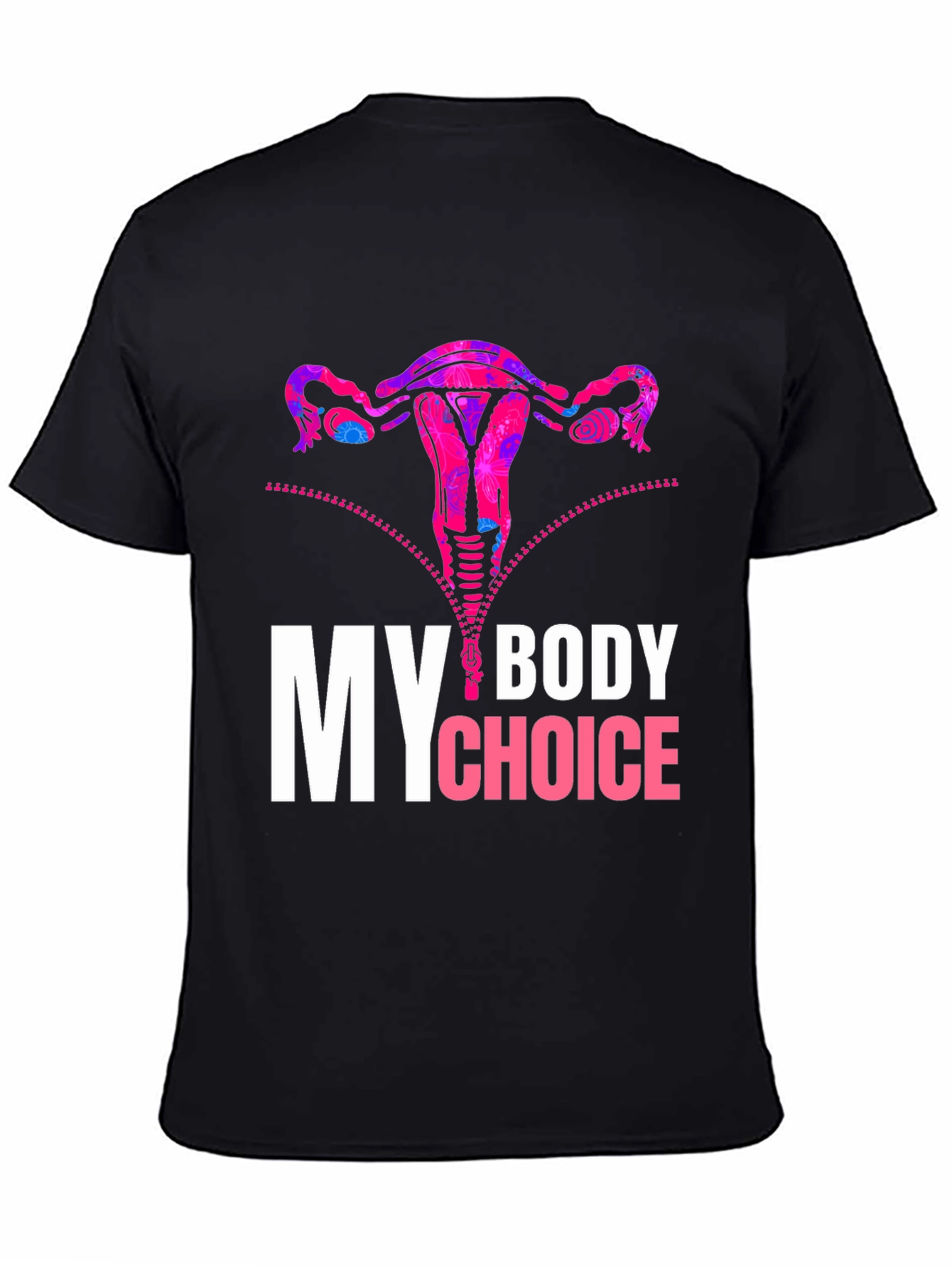 Black My Body My Choice Uterus Graphic Tee view 4
