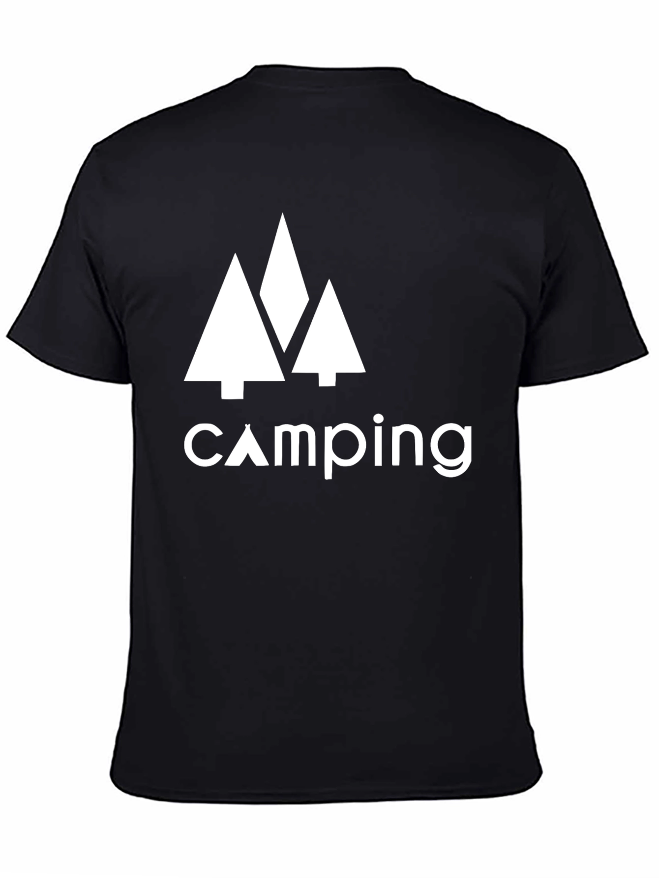 Black Camping Trees Graphic Tee - Adventure Awaits! view 4
