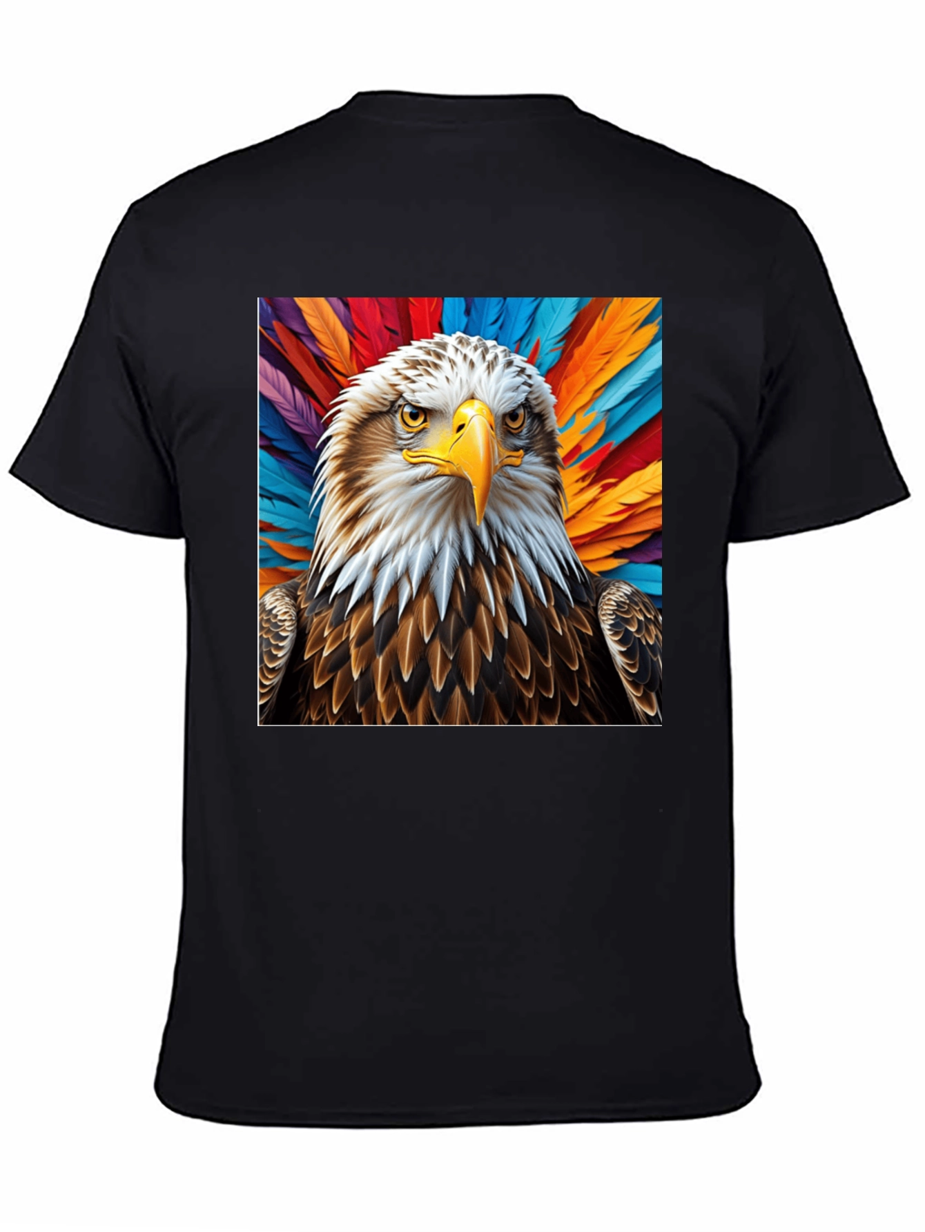 Black Eagle Graphic Tee - Bold Feathered Design view 4