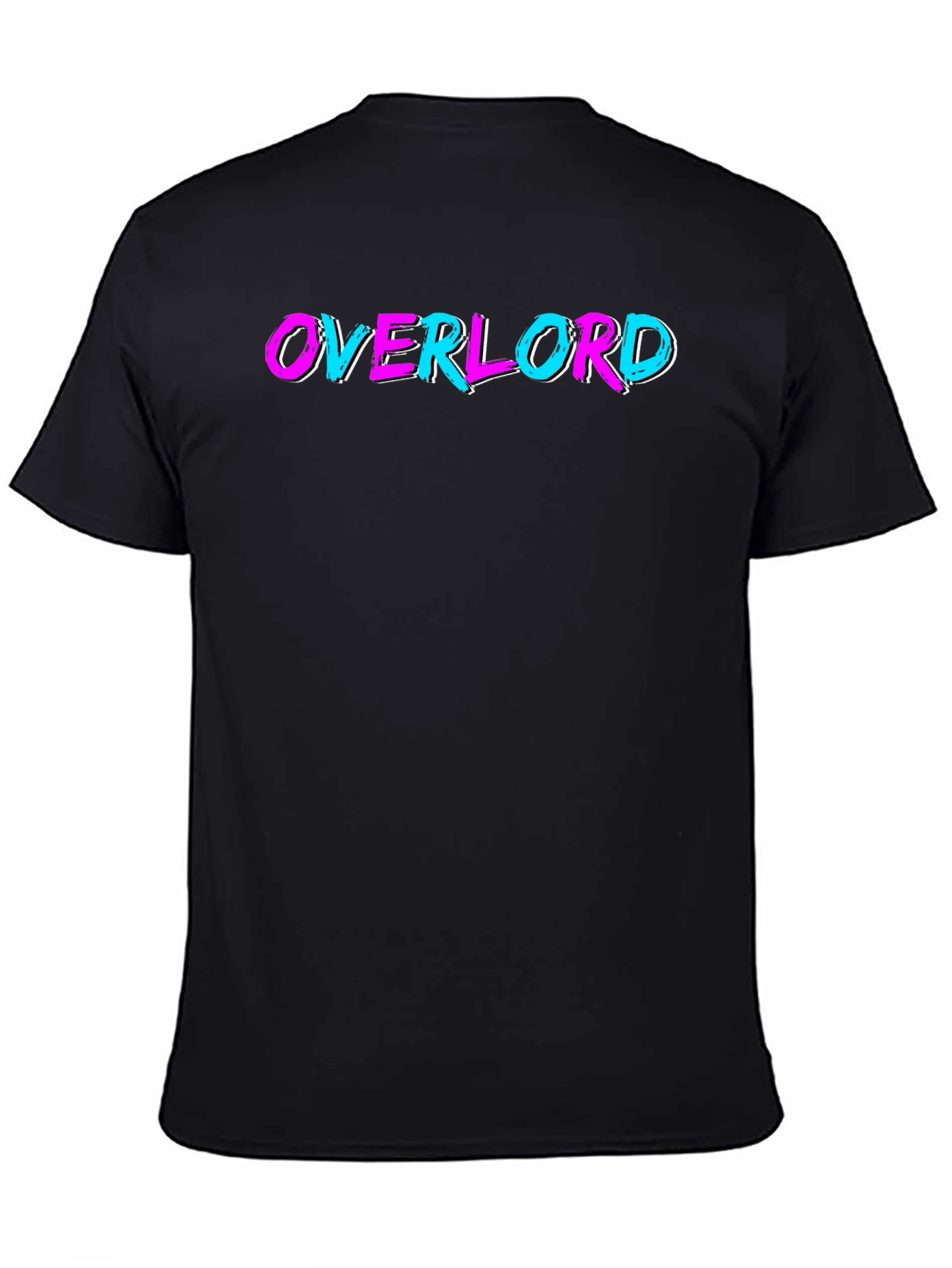 Black Overlord Graphic Tee - Black Cotton T-Shirt view 4