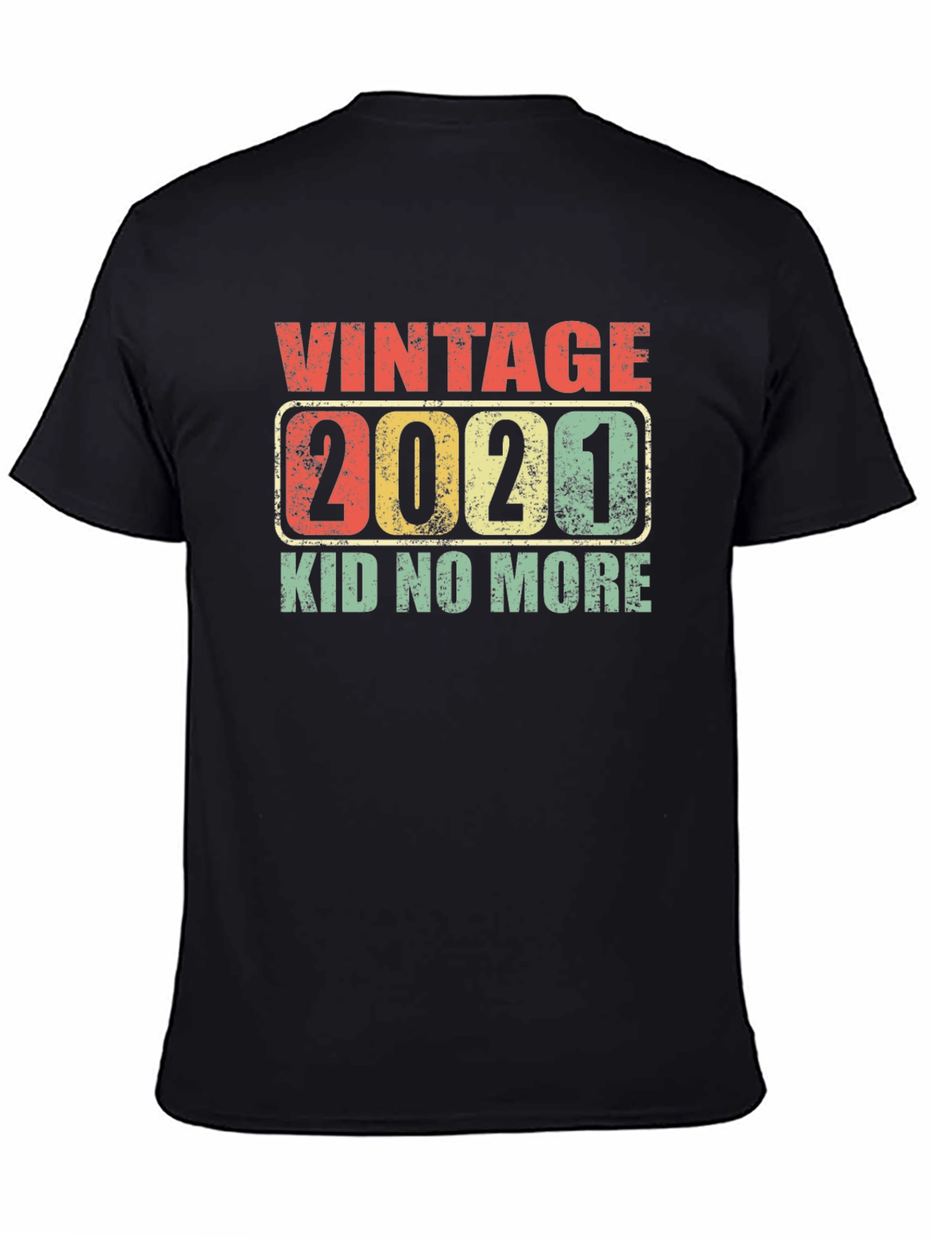 Black Vintage 2021 Kid No More Graphic Tee view 4