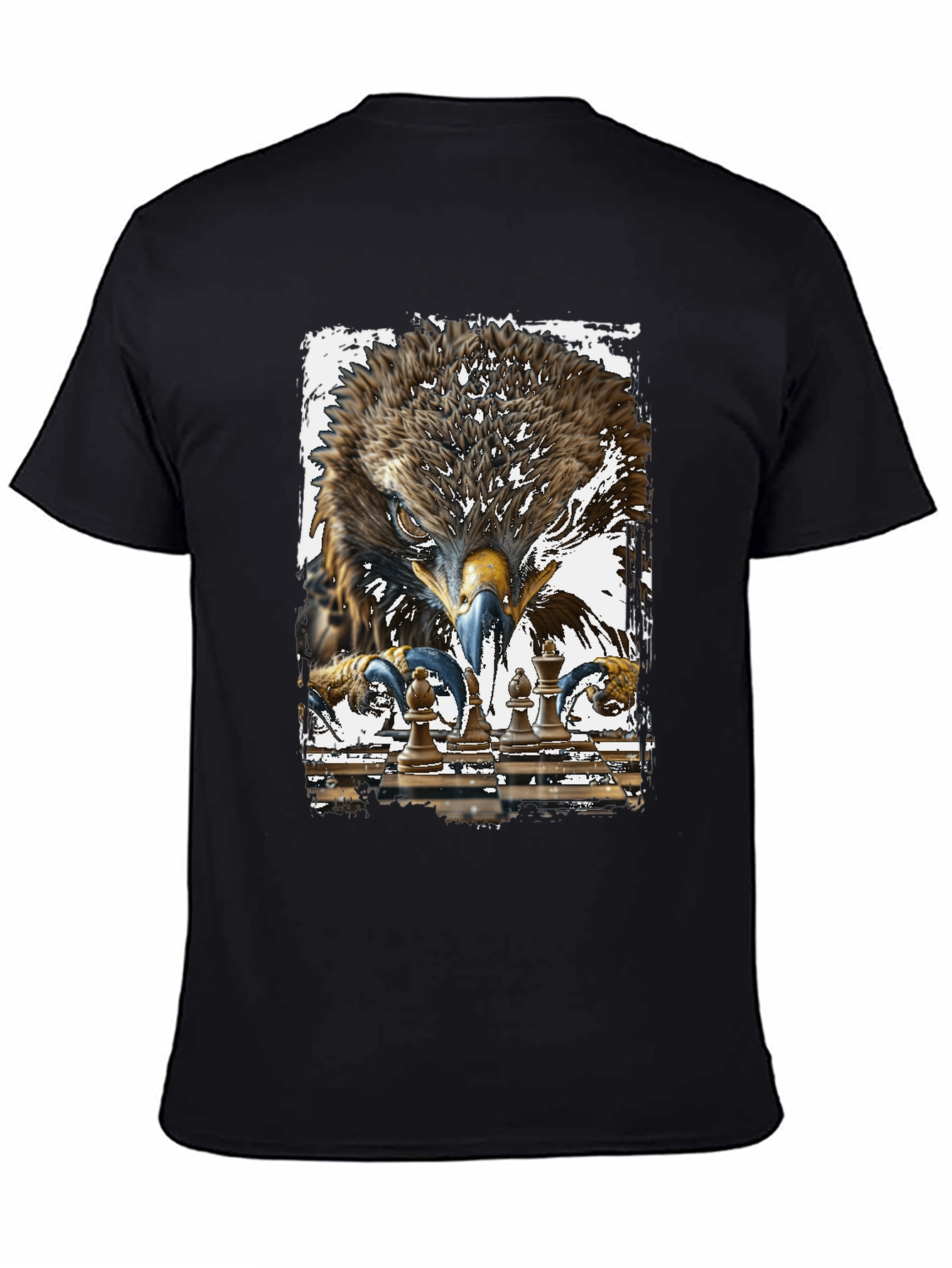 Black Eagle Chess Master Graphic T-Shirt view 4