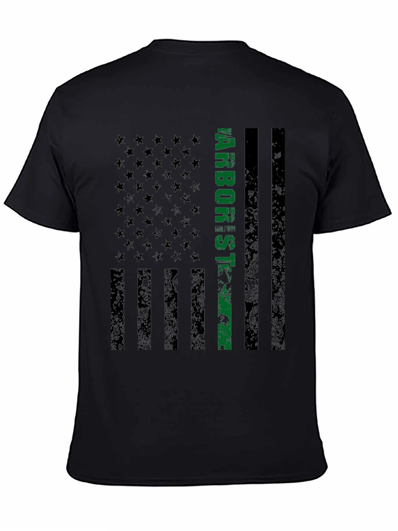 Black Arborist American Flag Graphic Tee view 4
