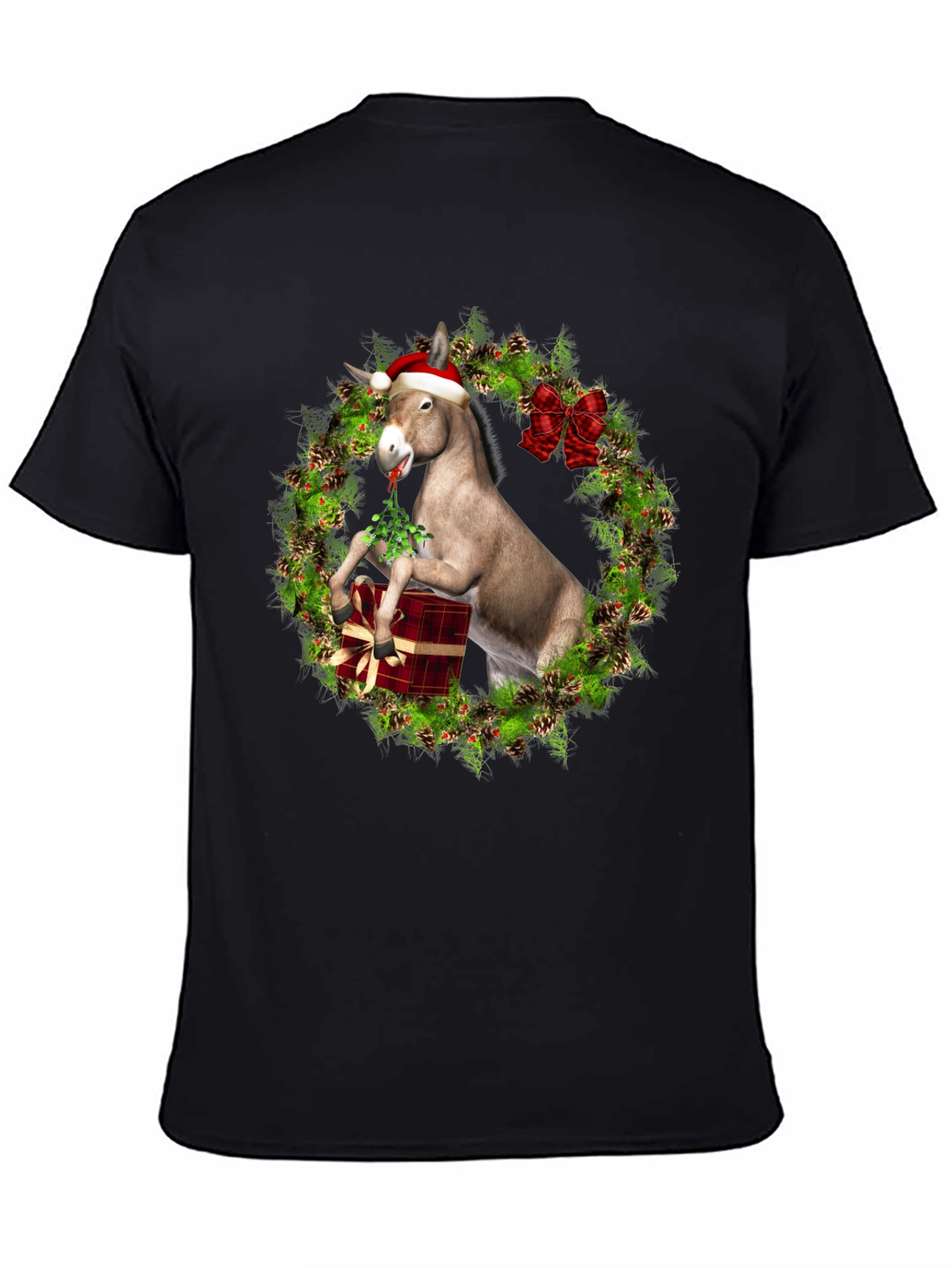 Black Festive Donkey T-Shirt view 4