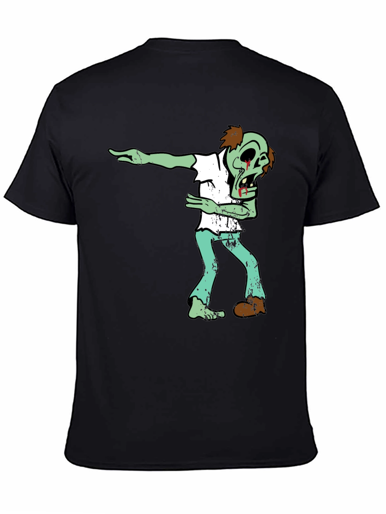 Black Zombie Dab Graphic Tee - Halloween Fun! view 4